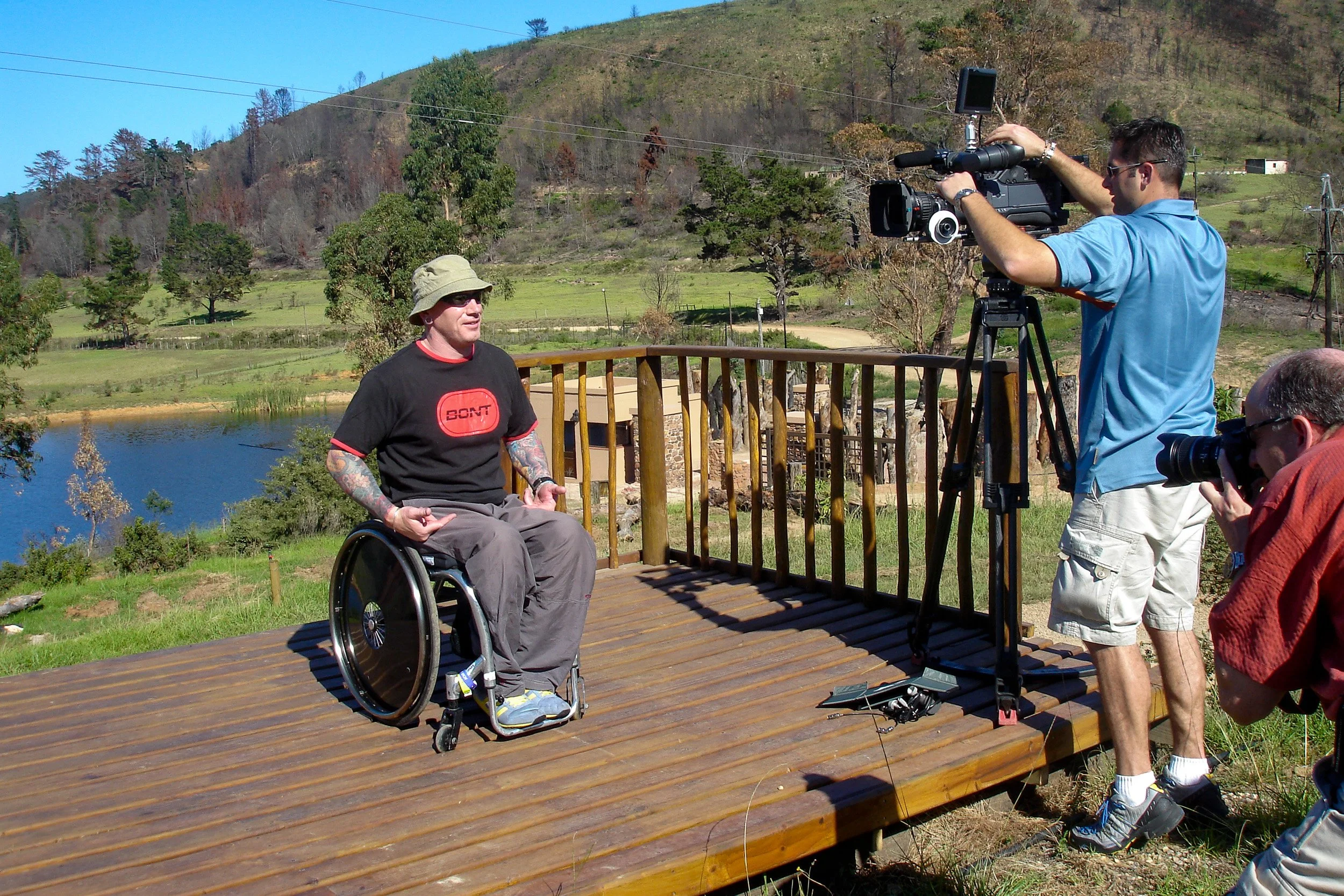Kenny prepares to ride an elephant