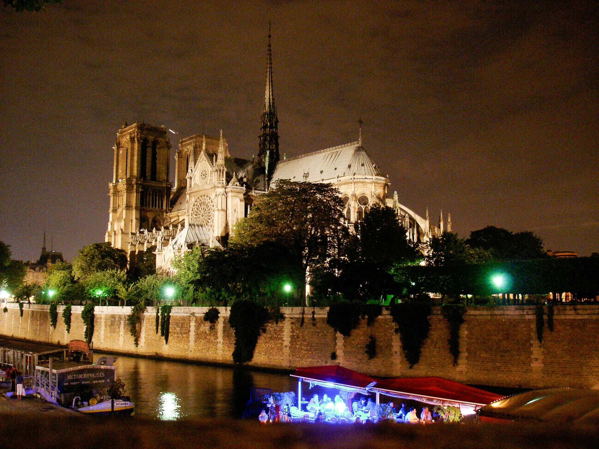 Notre Dame at night