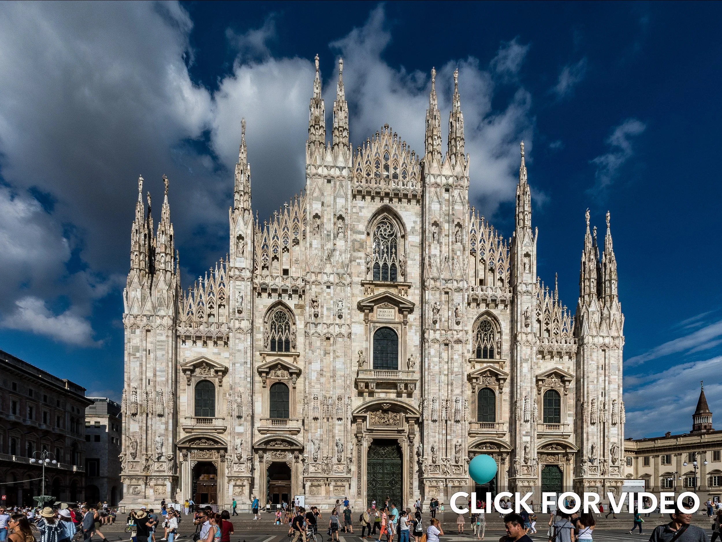 Milano Duomo Facade. CLICK IMAGE FOR VIDEO. 