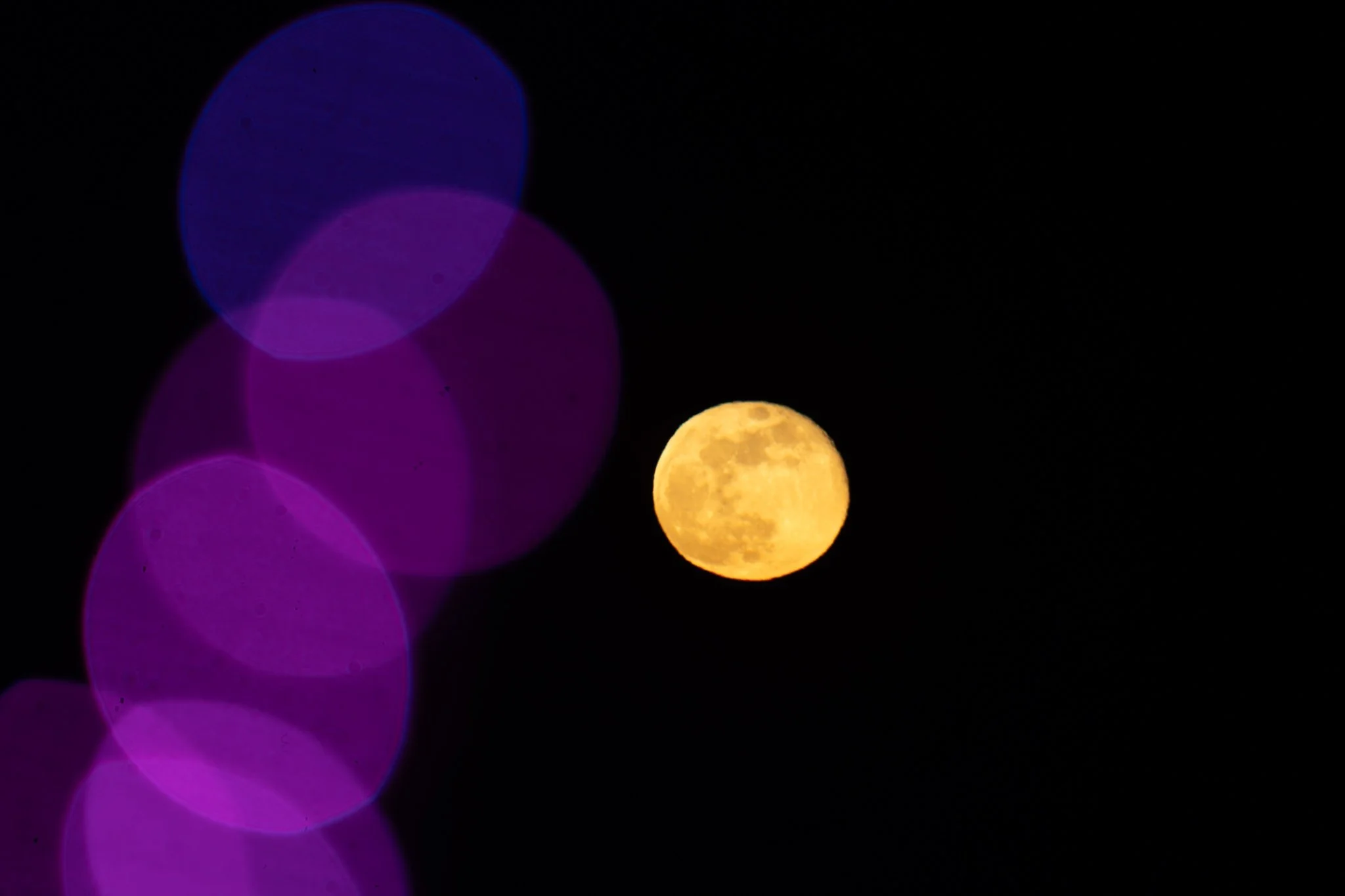Full moon over Lake Michigan