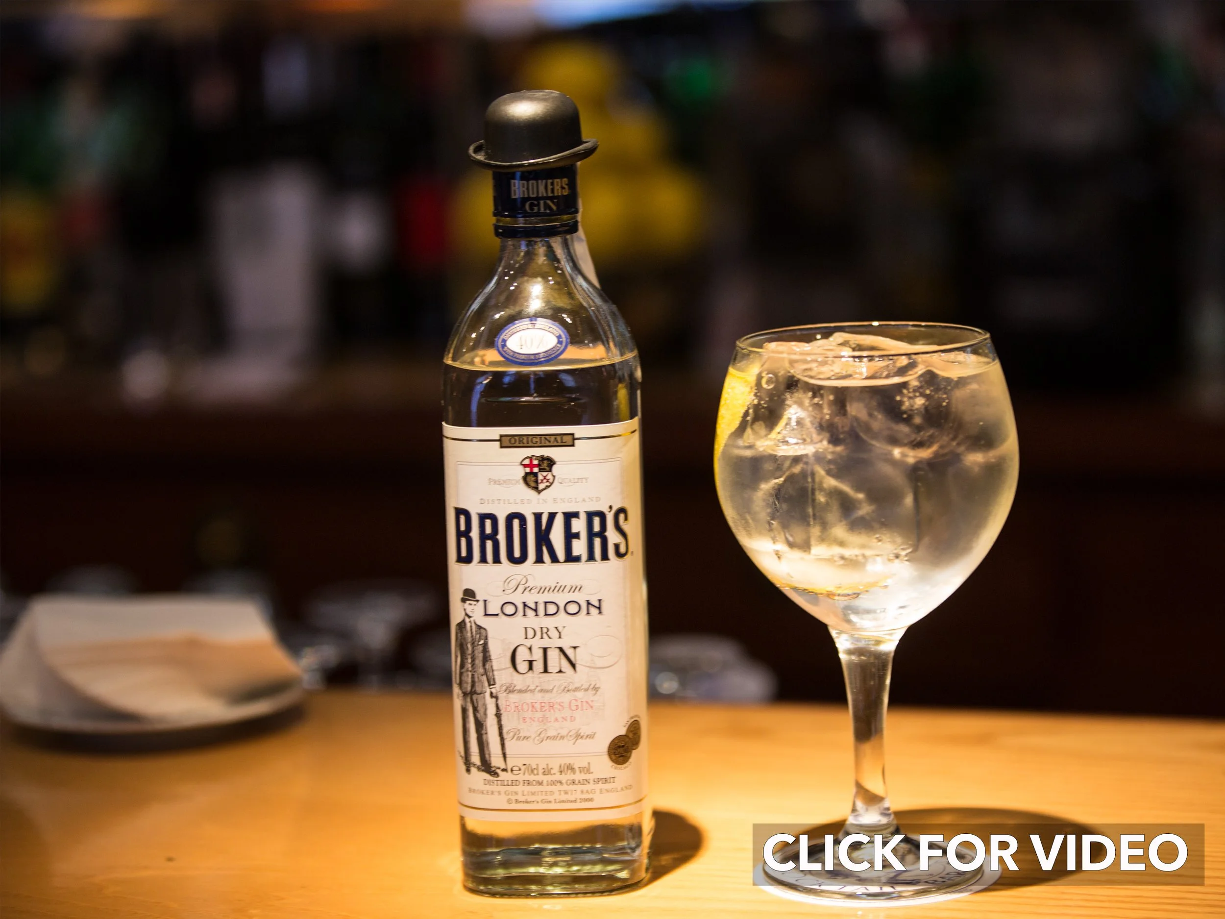 Brokers Gin - Madrid - Gin Tonic. CLICK IMAGE FOR VIDEO.