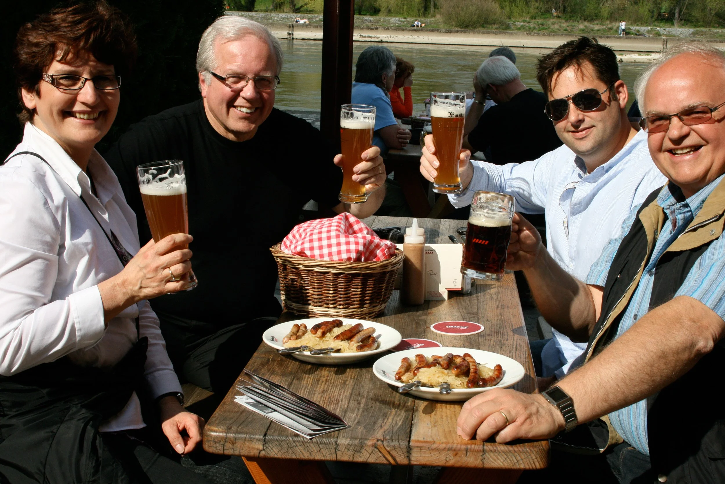 Outside in Regensburg with Bachingers