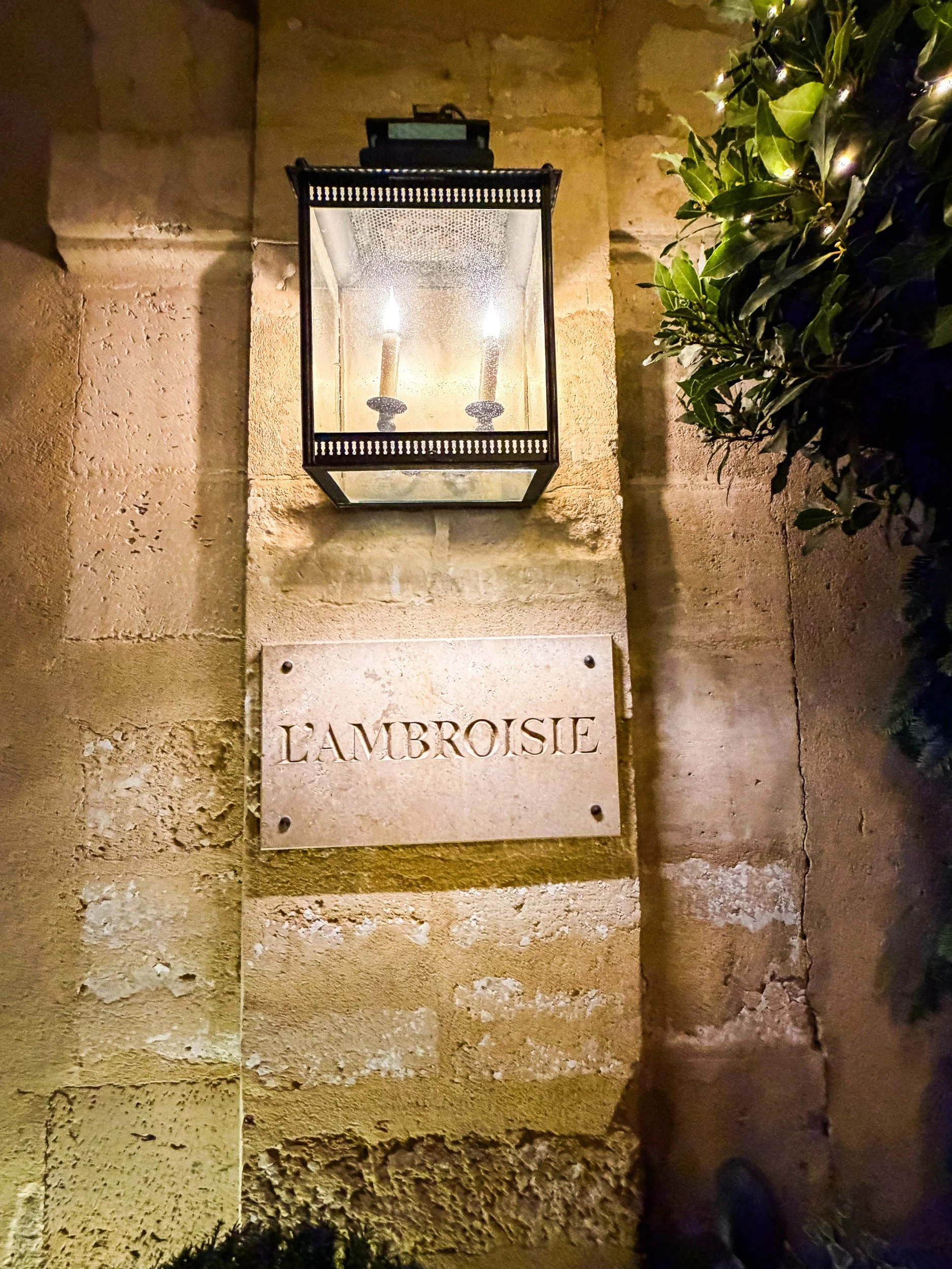 Dinner at L’Ambroisie.