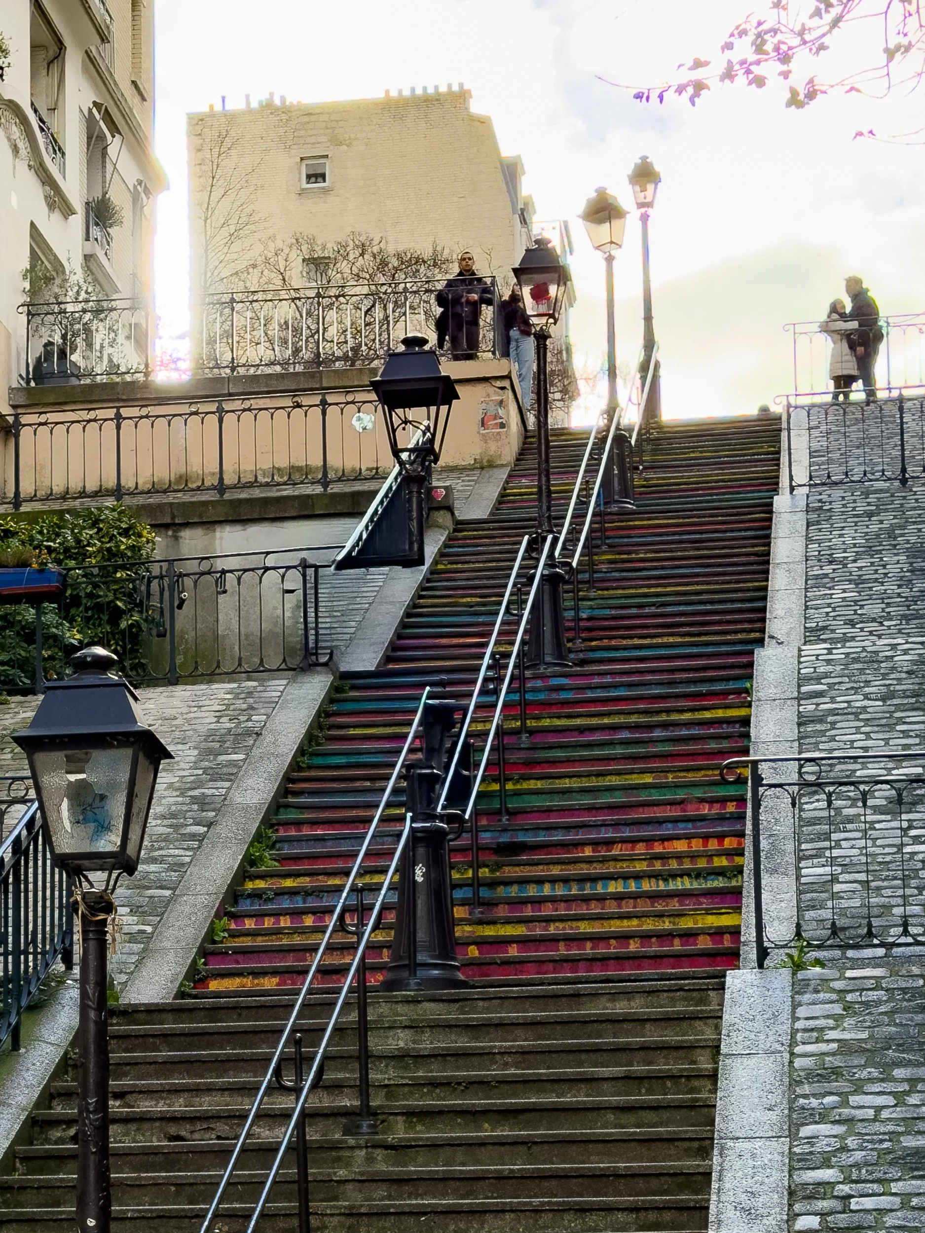 Colorful Montmartre stairs