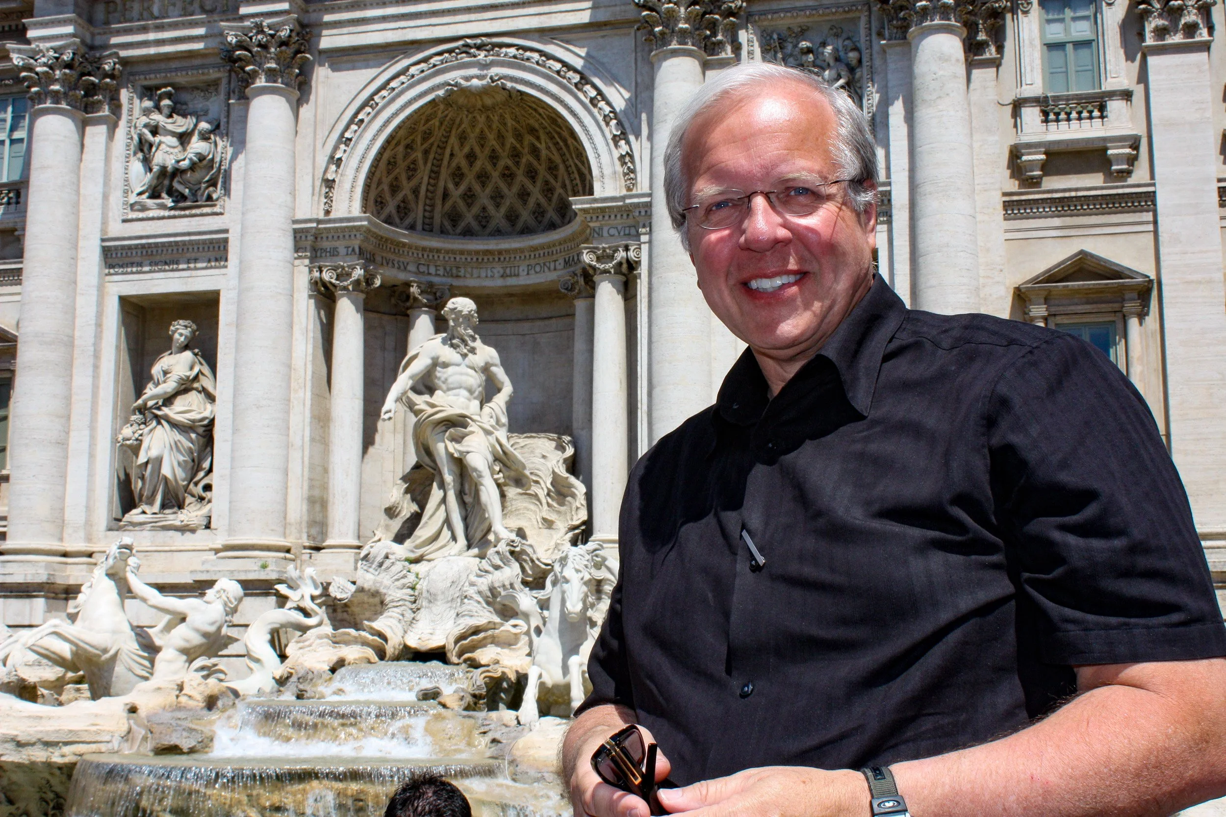 Neil preventing Mac from going in for a dip.