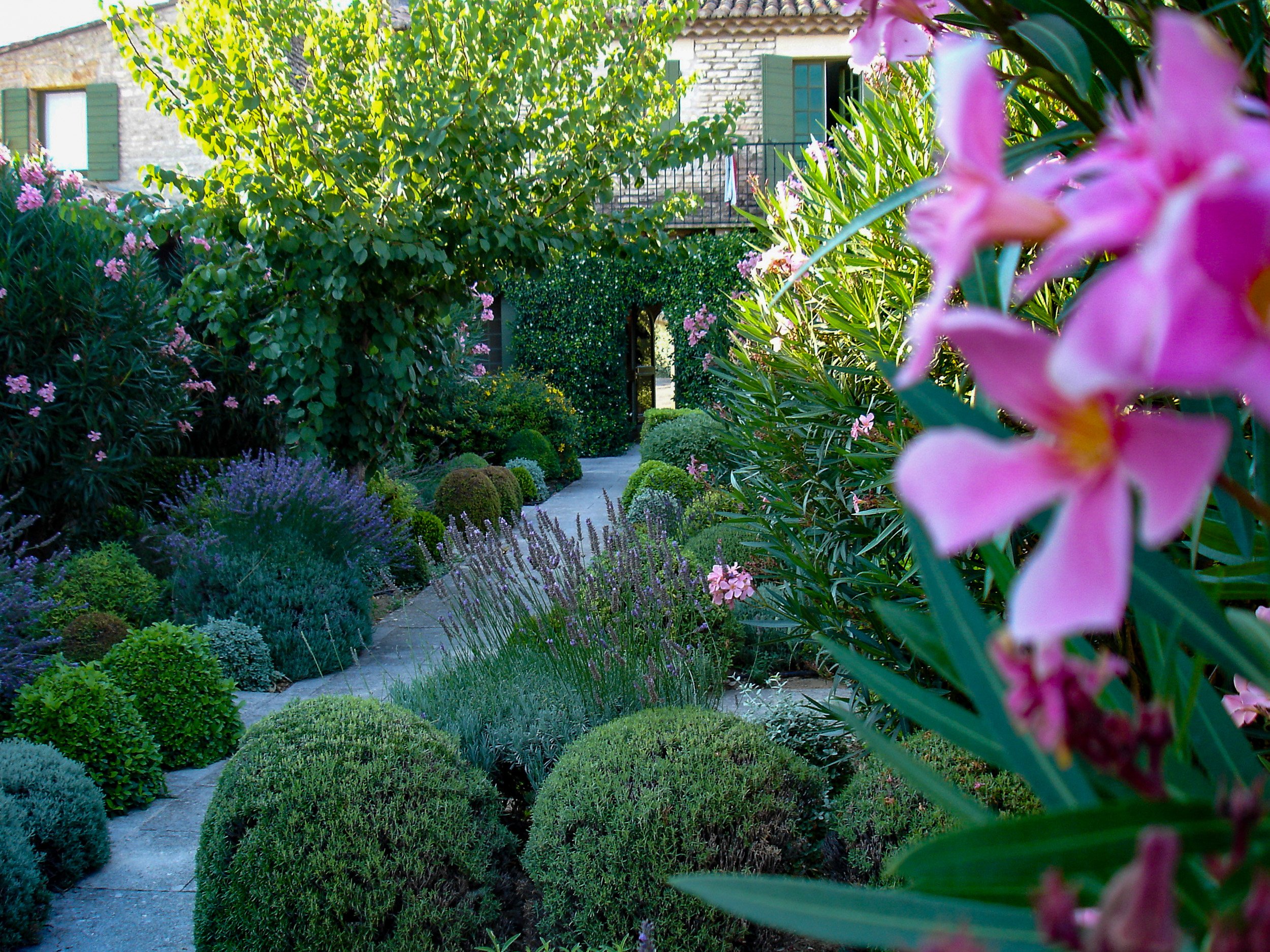 Gordes hotel courtyard