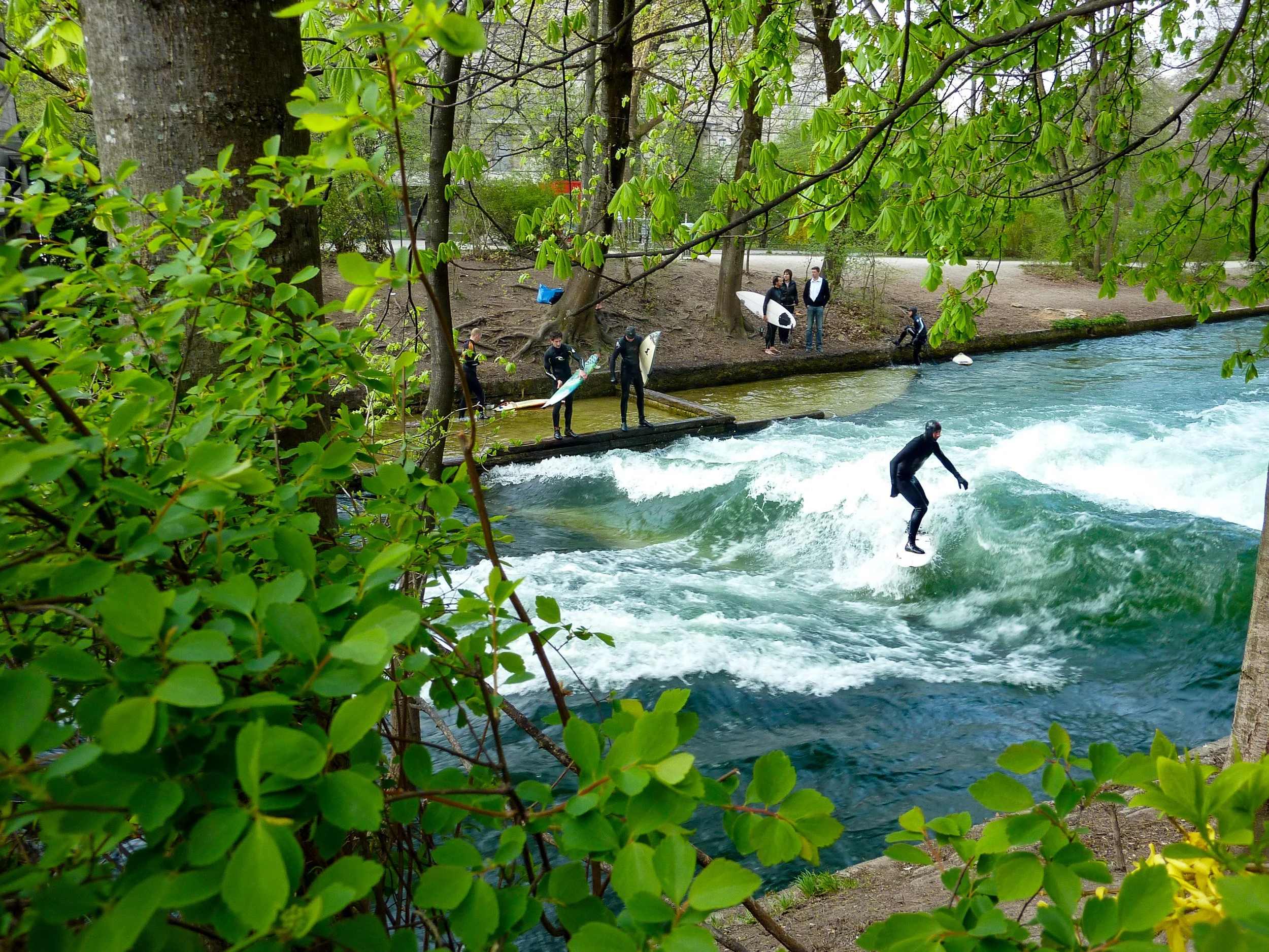 River surfing in the English Garden
