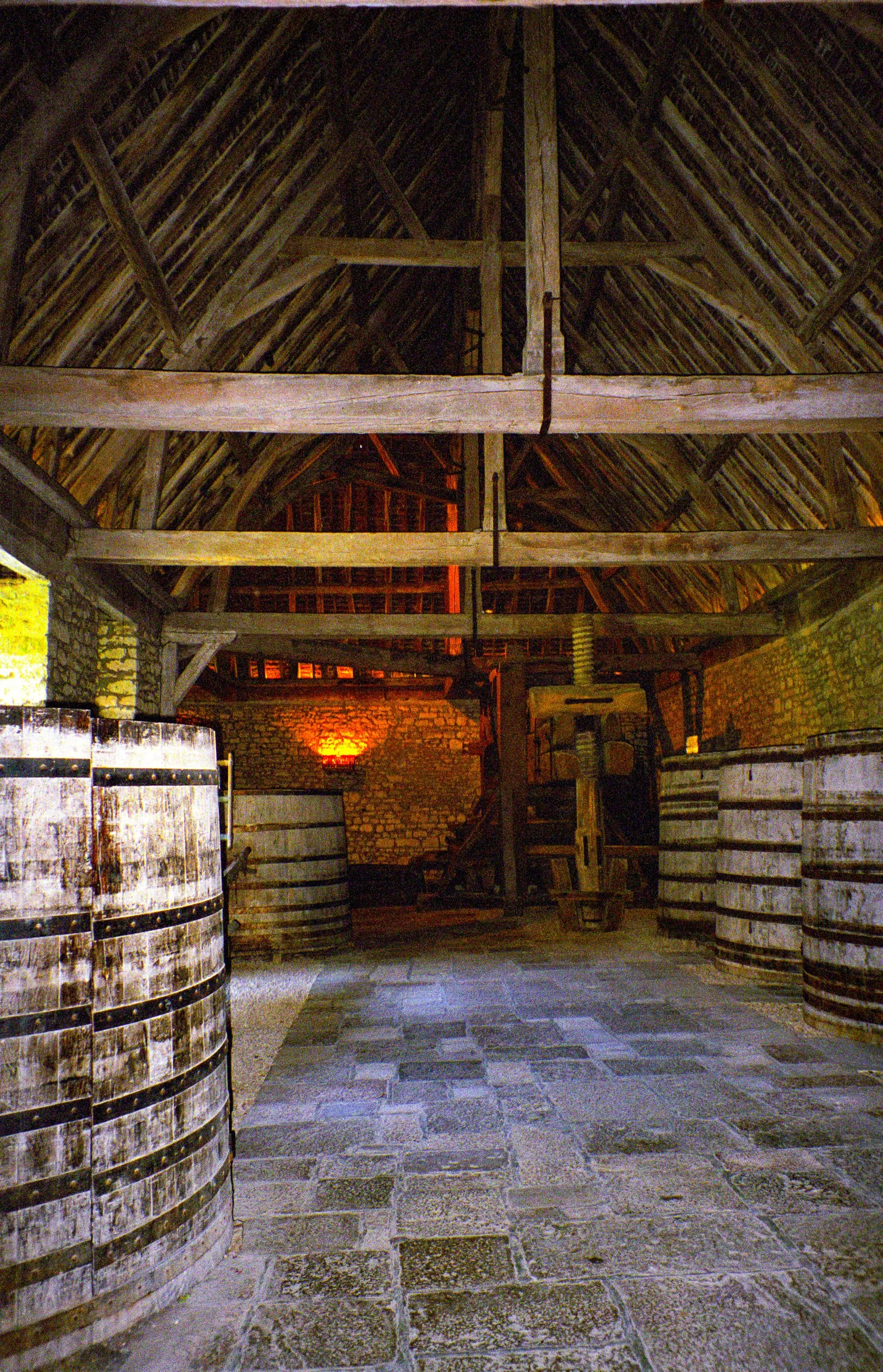 Clos de Vougeot wine pressing room