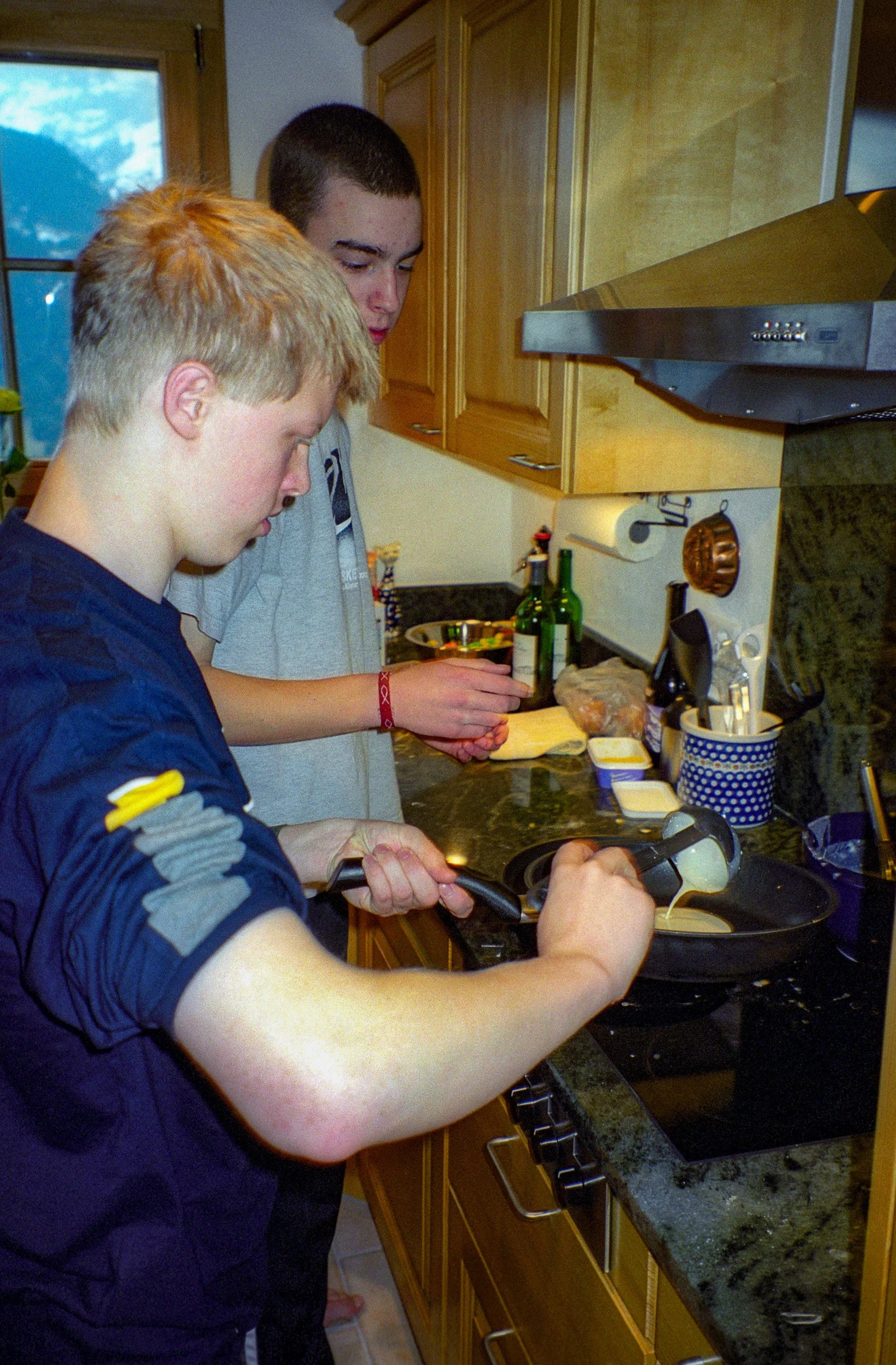 Jason and Noah play barista