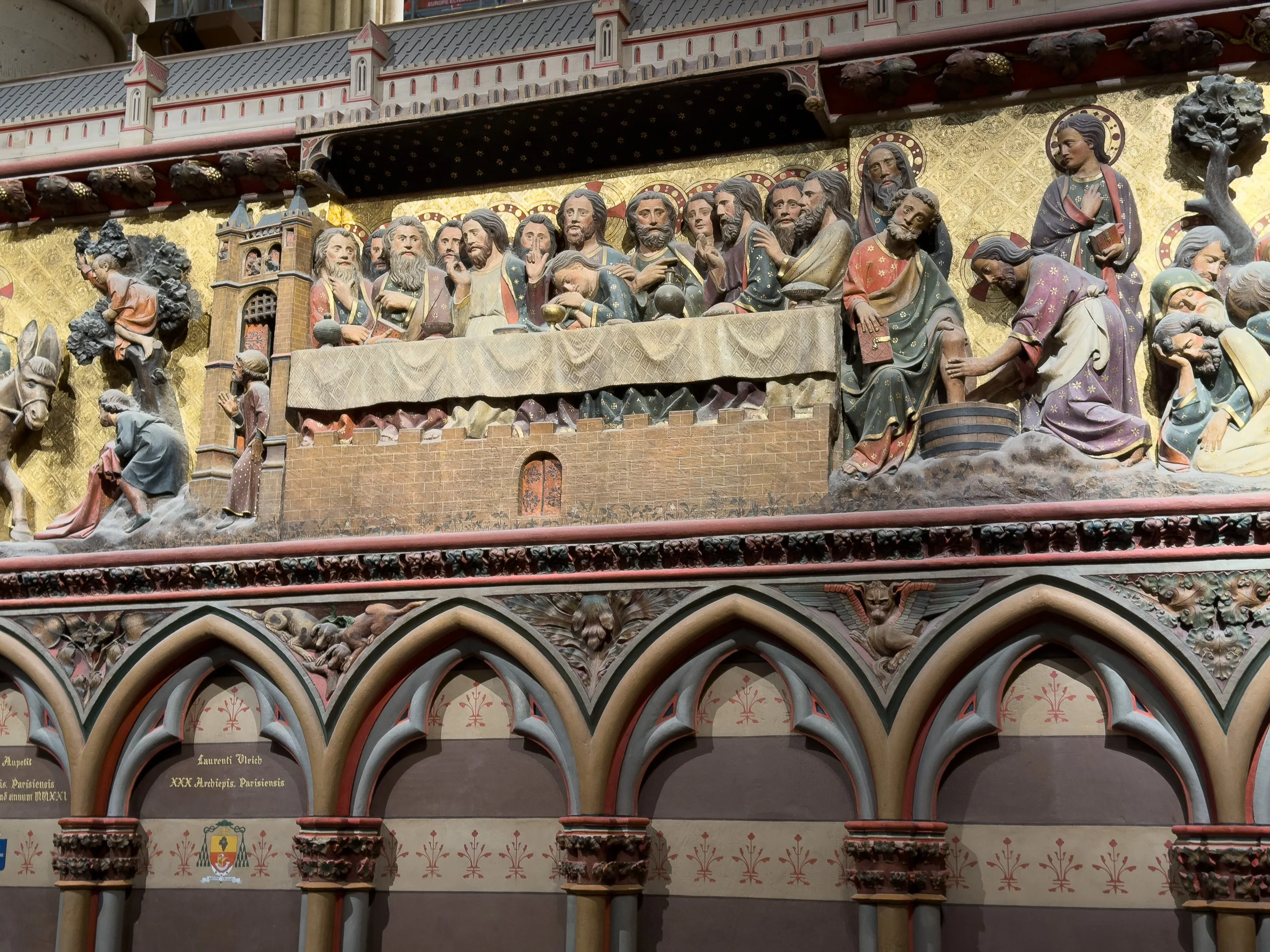 The Last Supper on the choir enclosure.