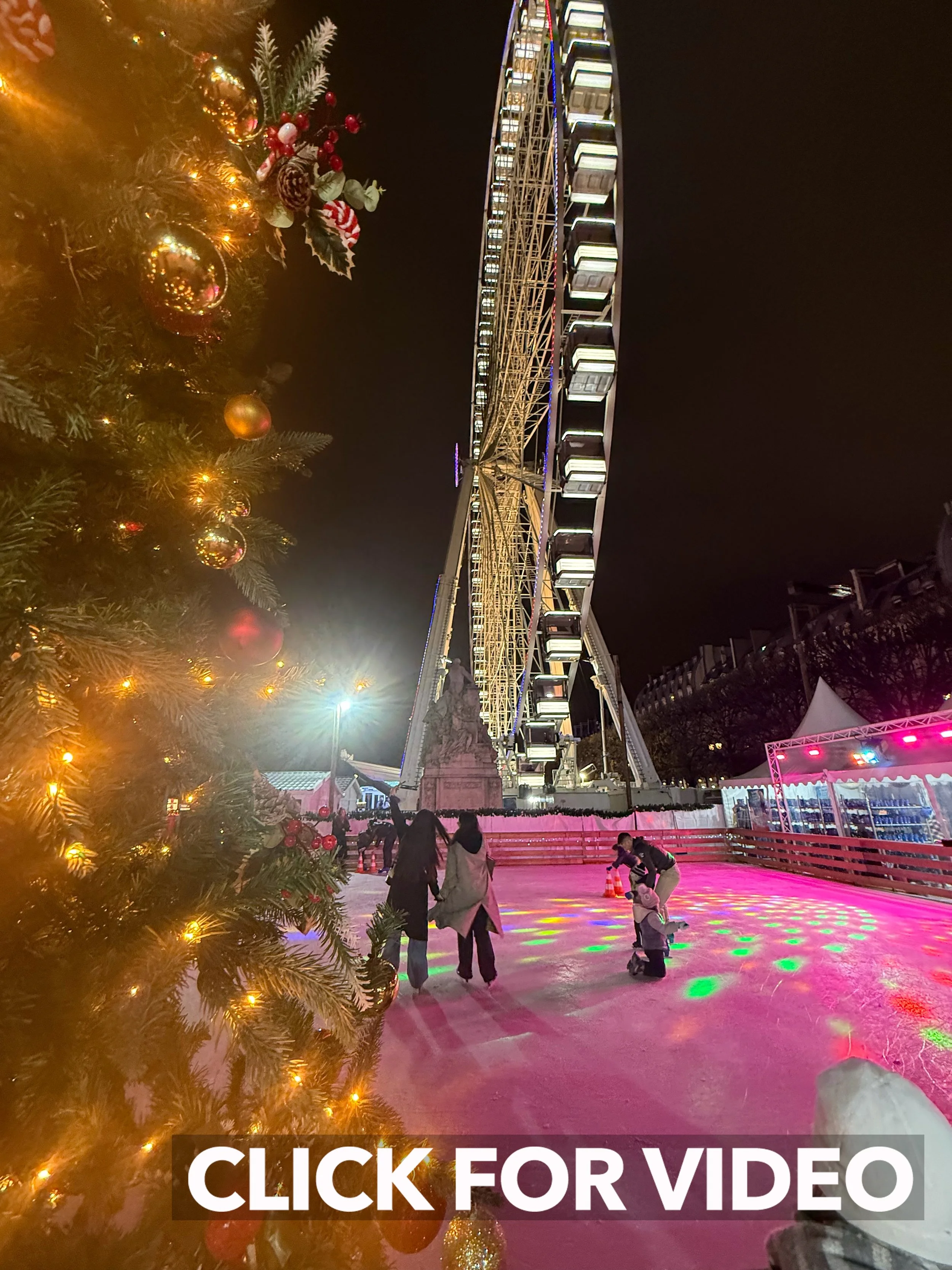 Tuileries Christmas market Ferris wheel.