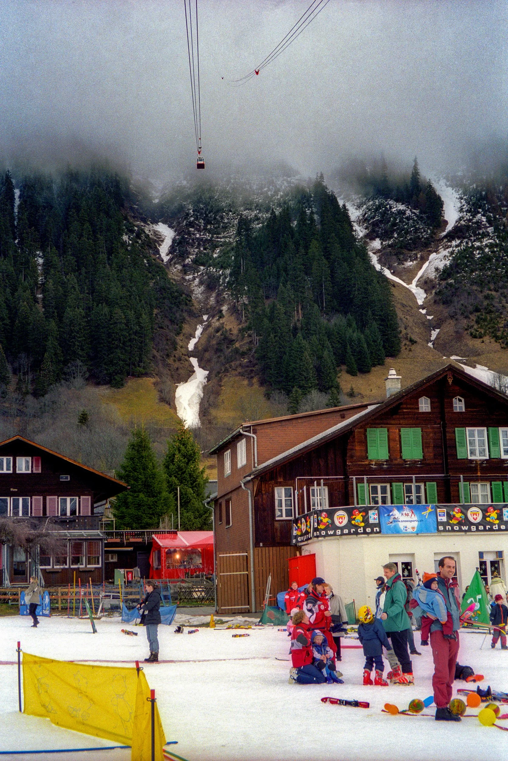 Wengen below the clouds