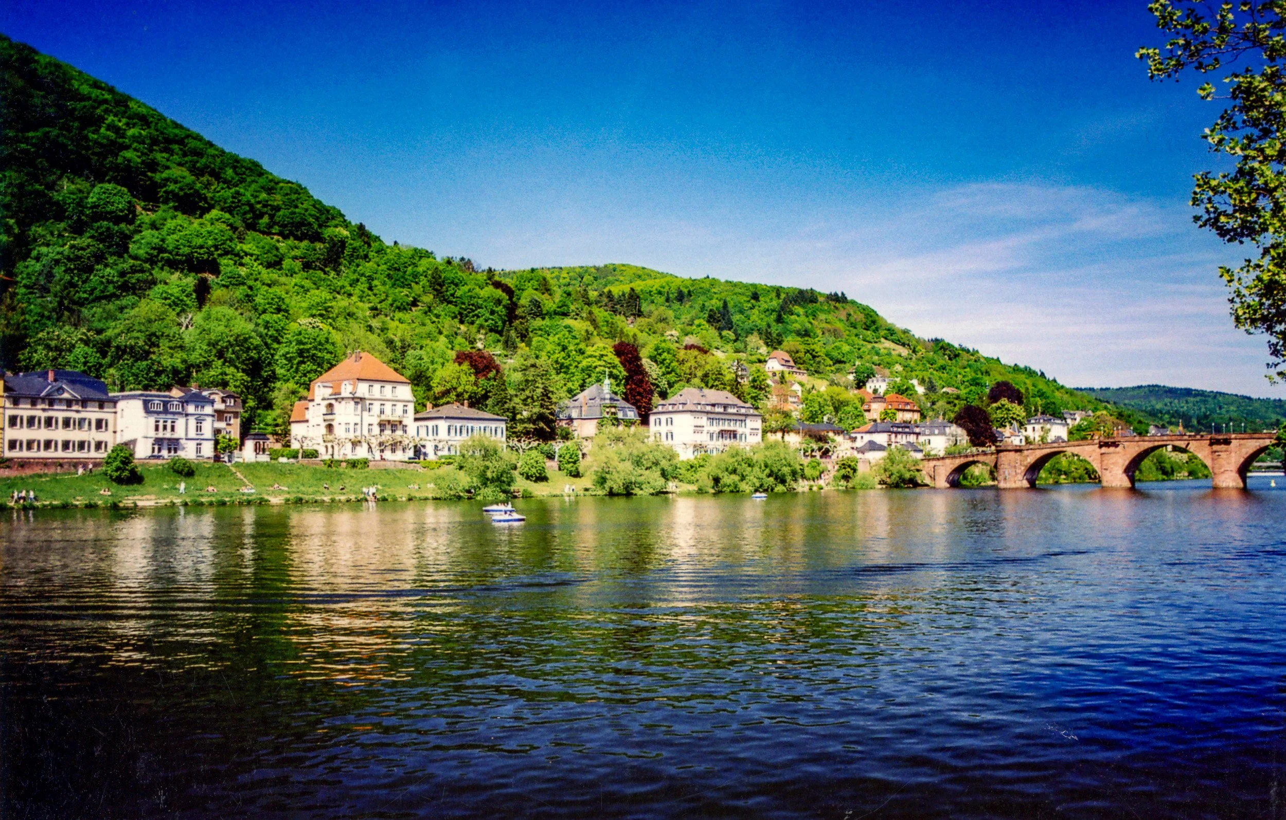Old Bridge (Alte Brücke) over the Necker River in Heidelberg