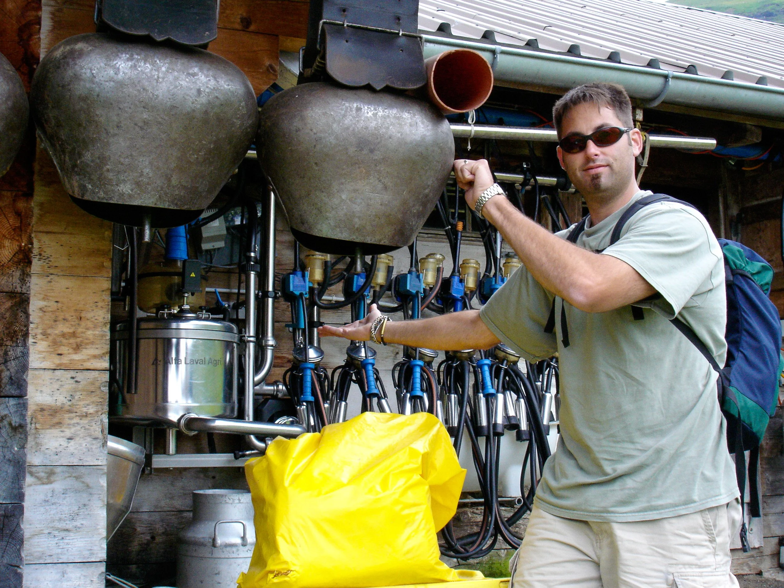 Lobhorn hut cow bells
