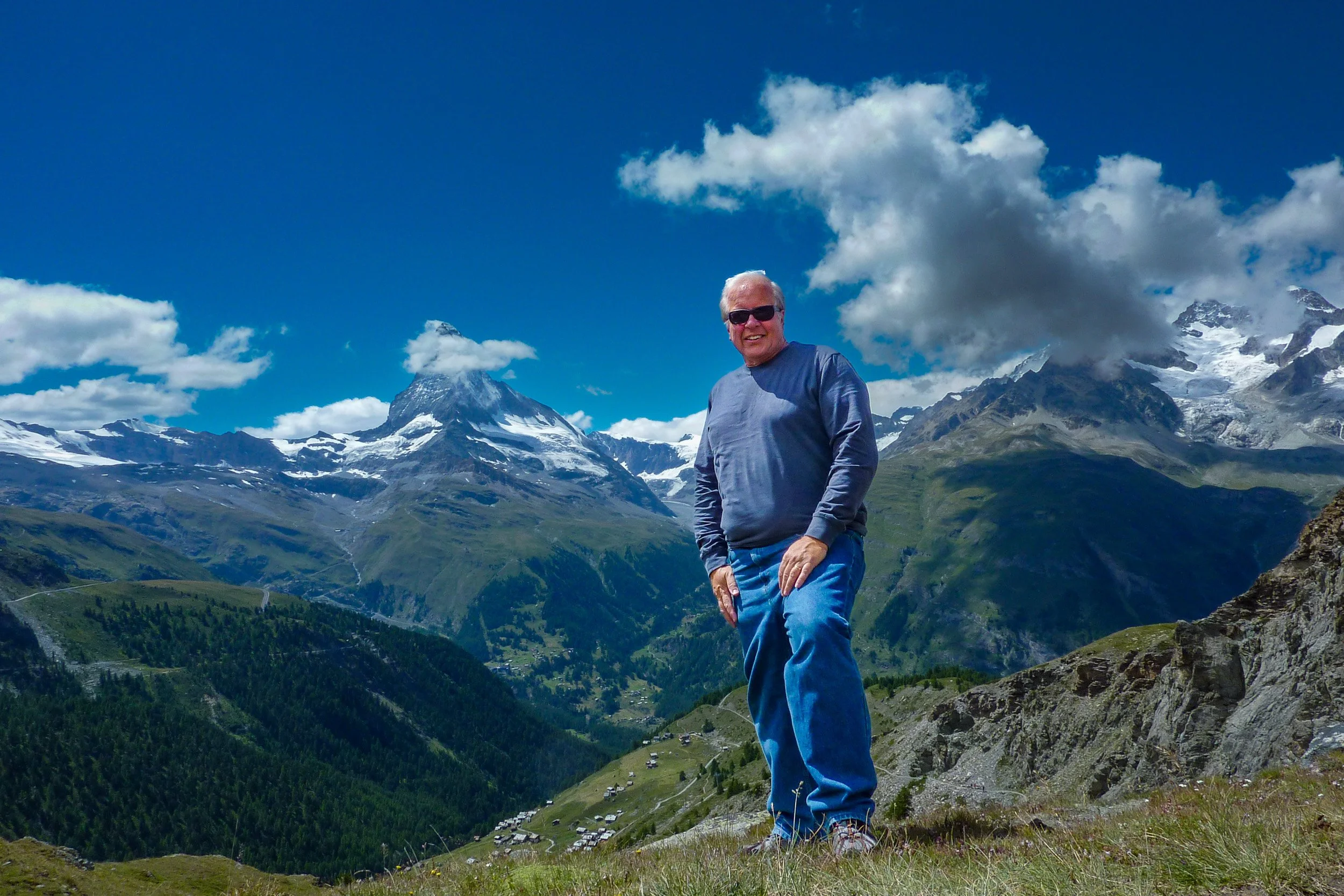 Hiker and his mountain