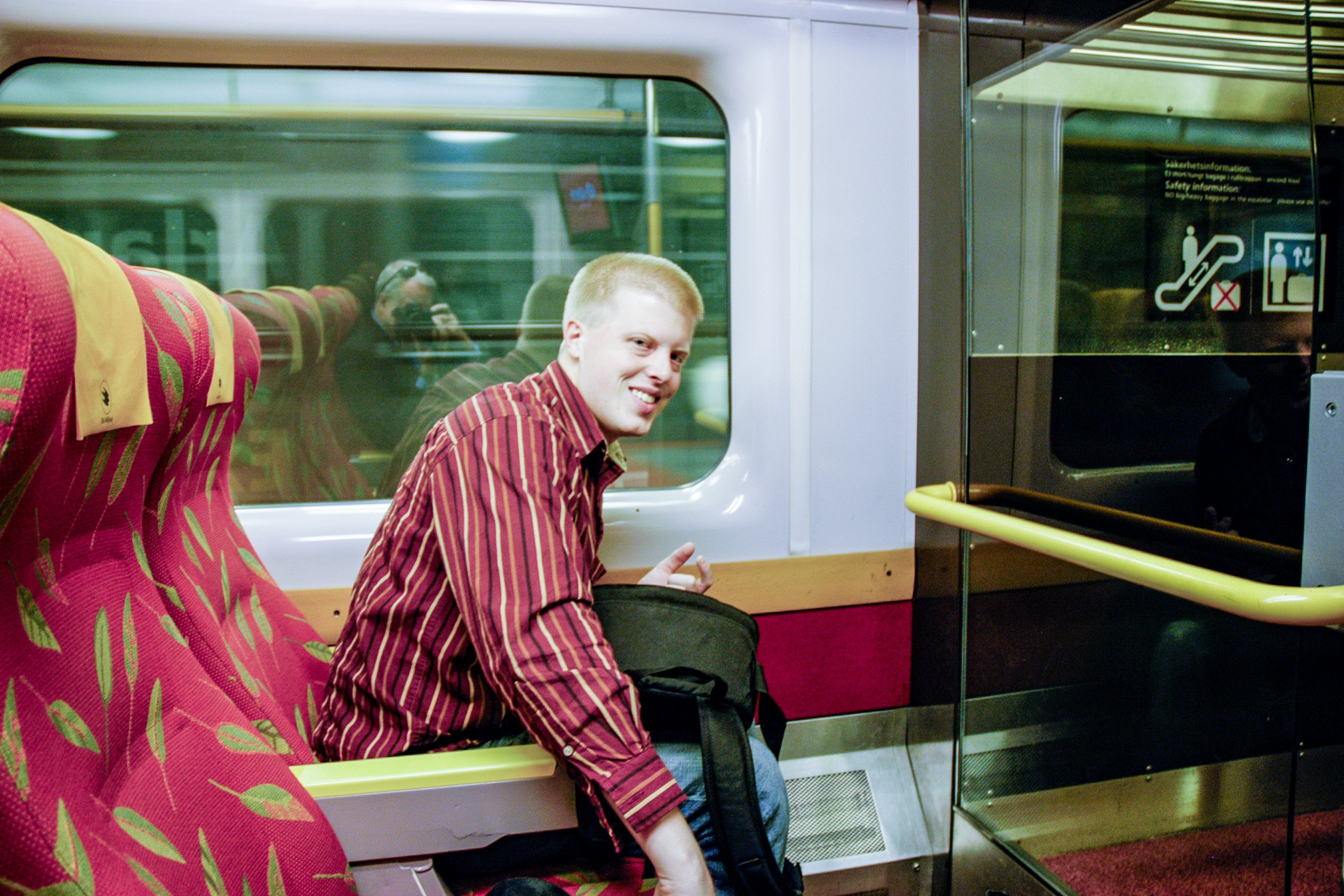 Taking the Arlanda Express from Stockholm's airport to the city center