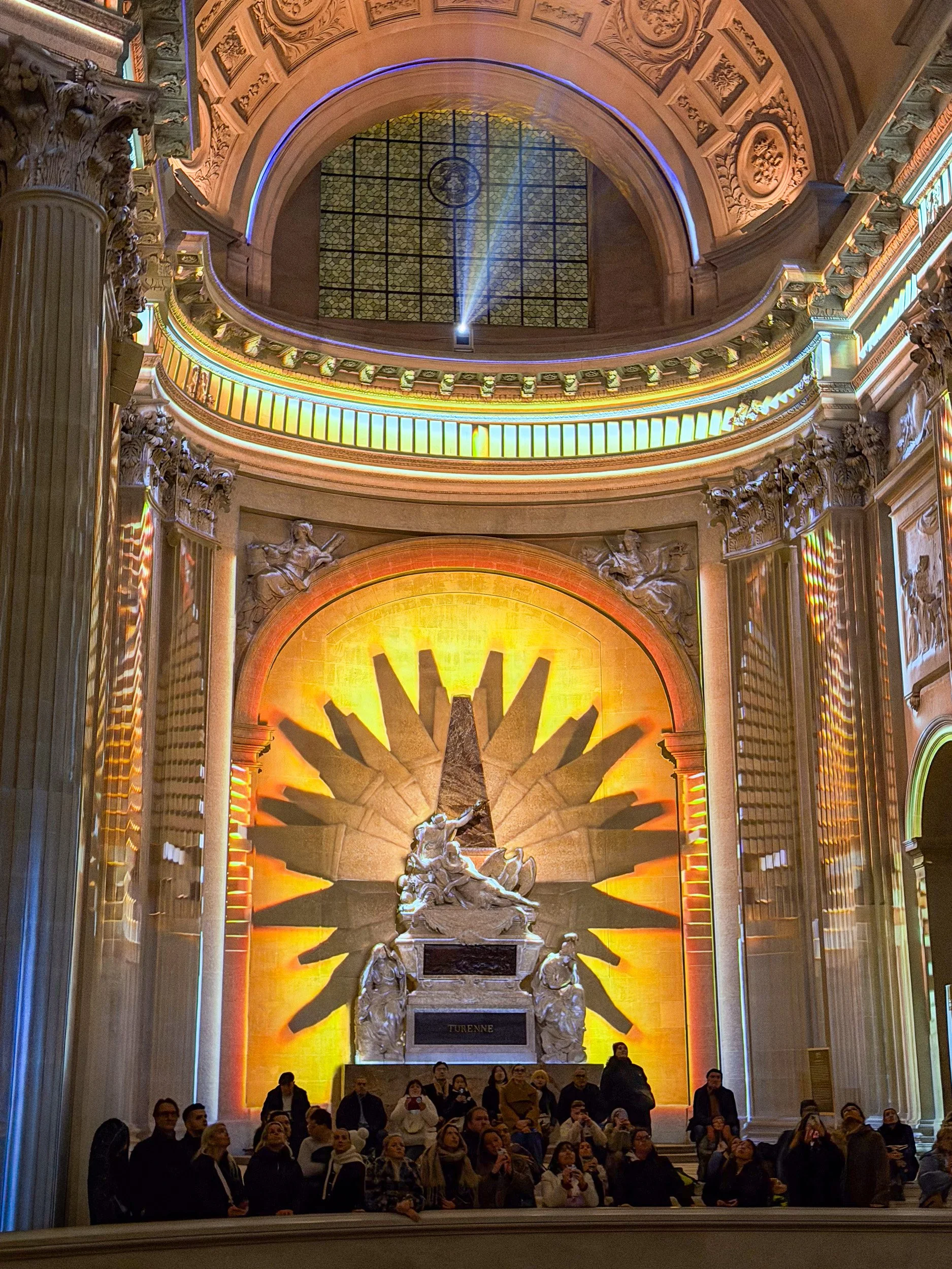 Light show at Les Invalides.