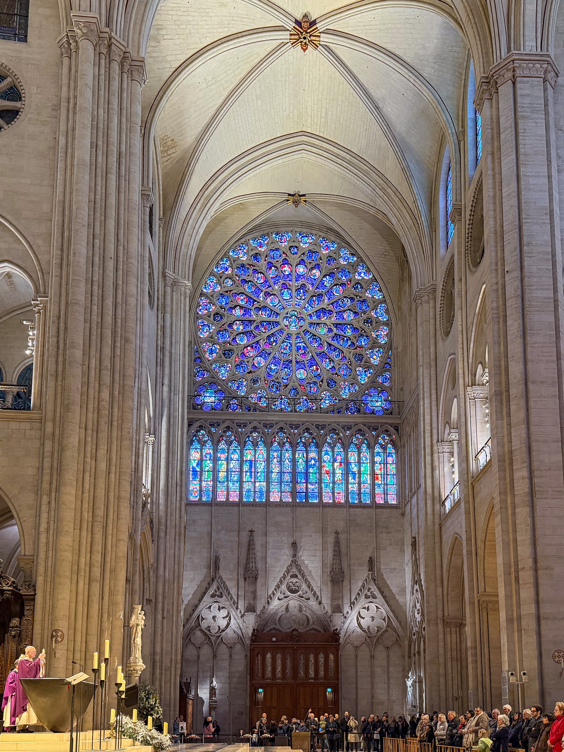 Noon mass at Notre Dame.