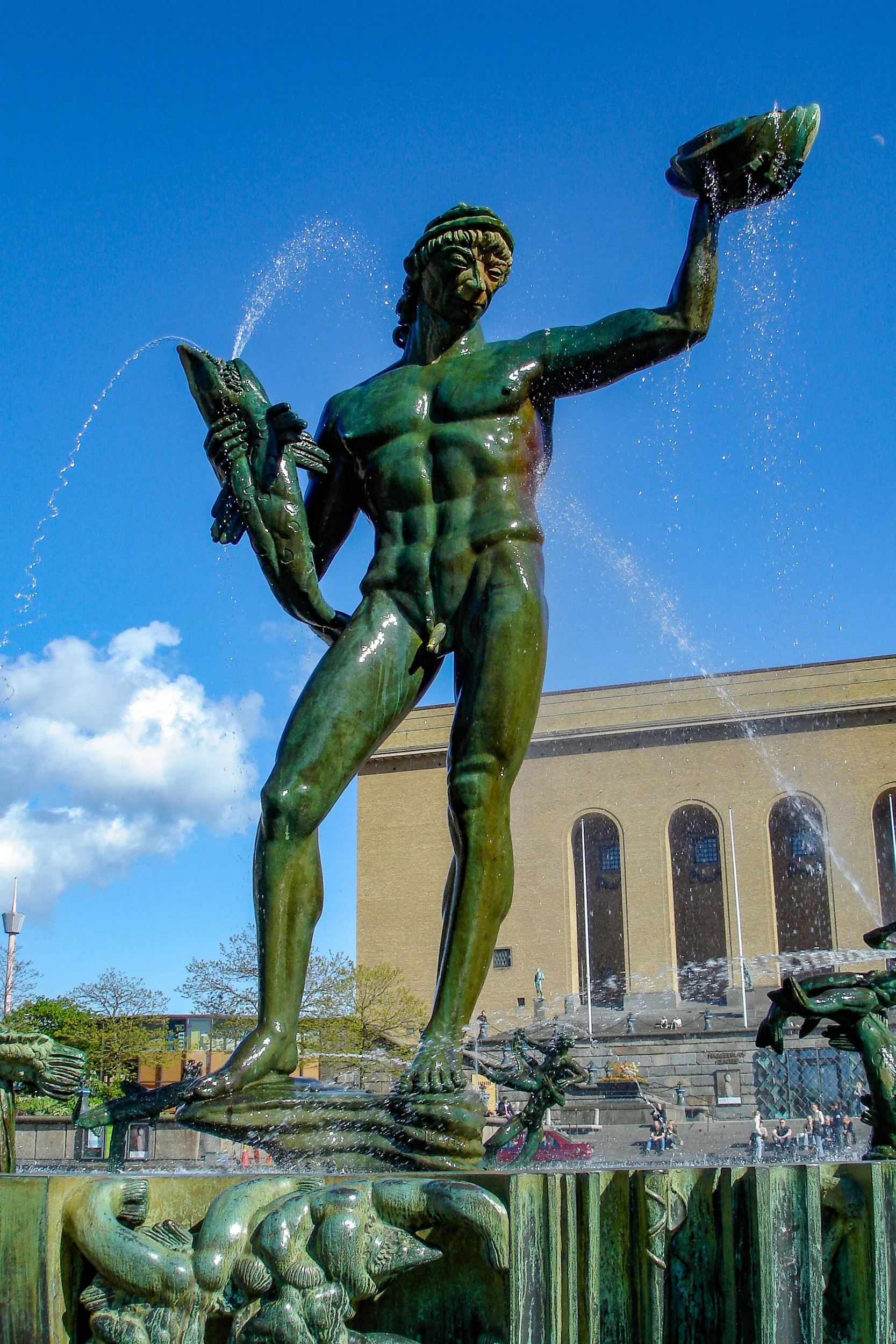 Poseidon statue and fountain in Götaplatsen square in Gothenburg