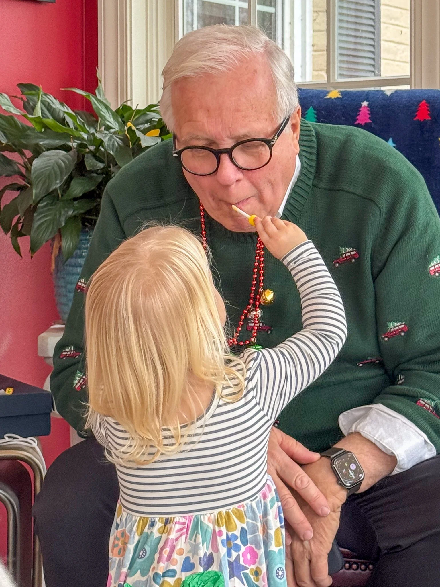 Grandpa needed lip gloss