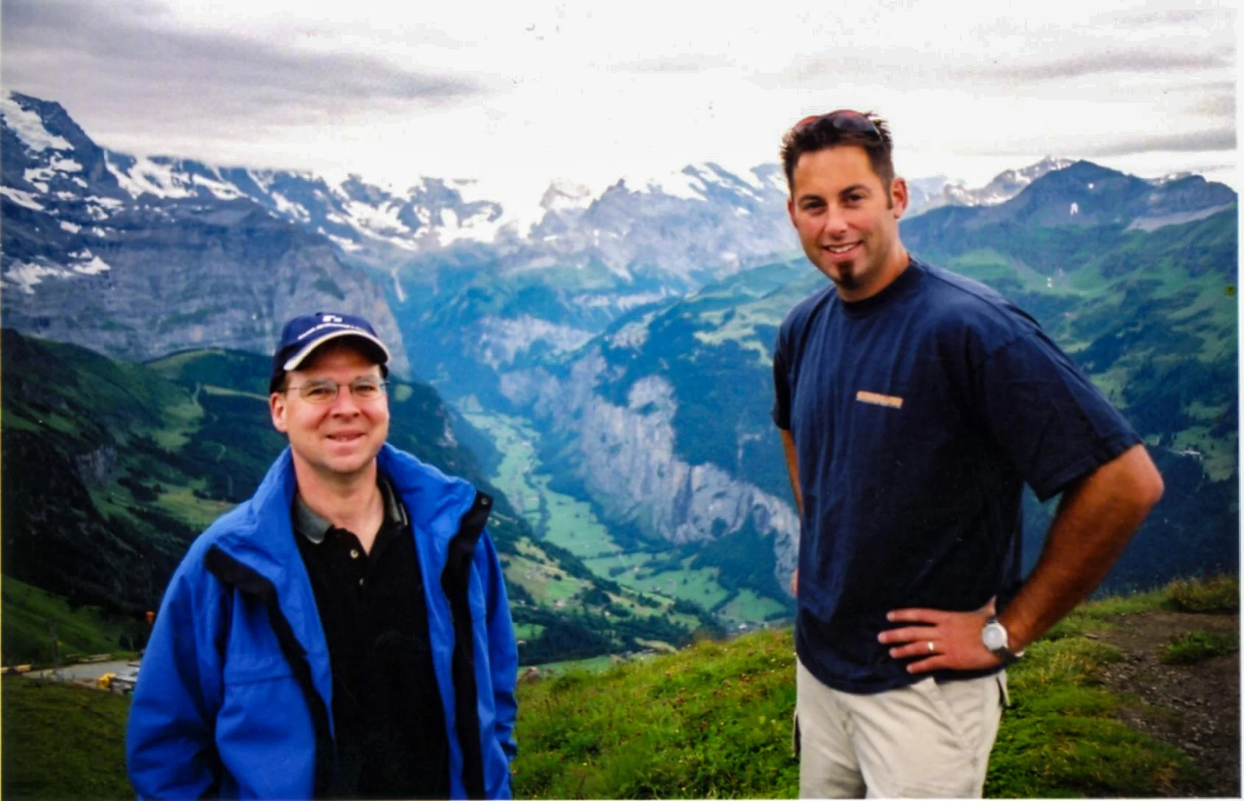 Jay and Joe on our walk from Mannlichen