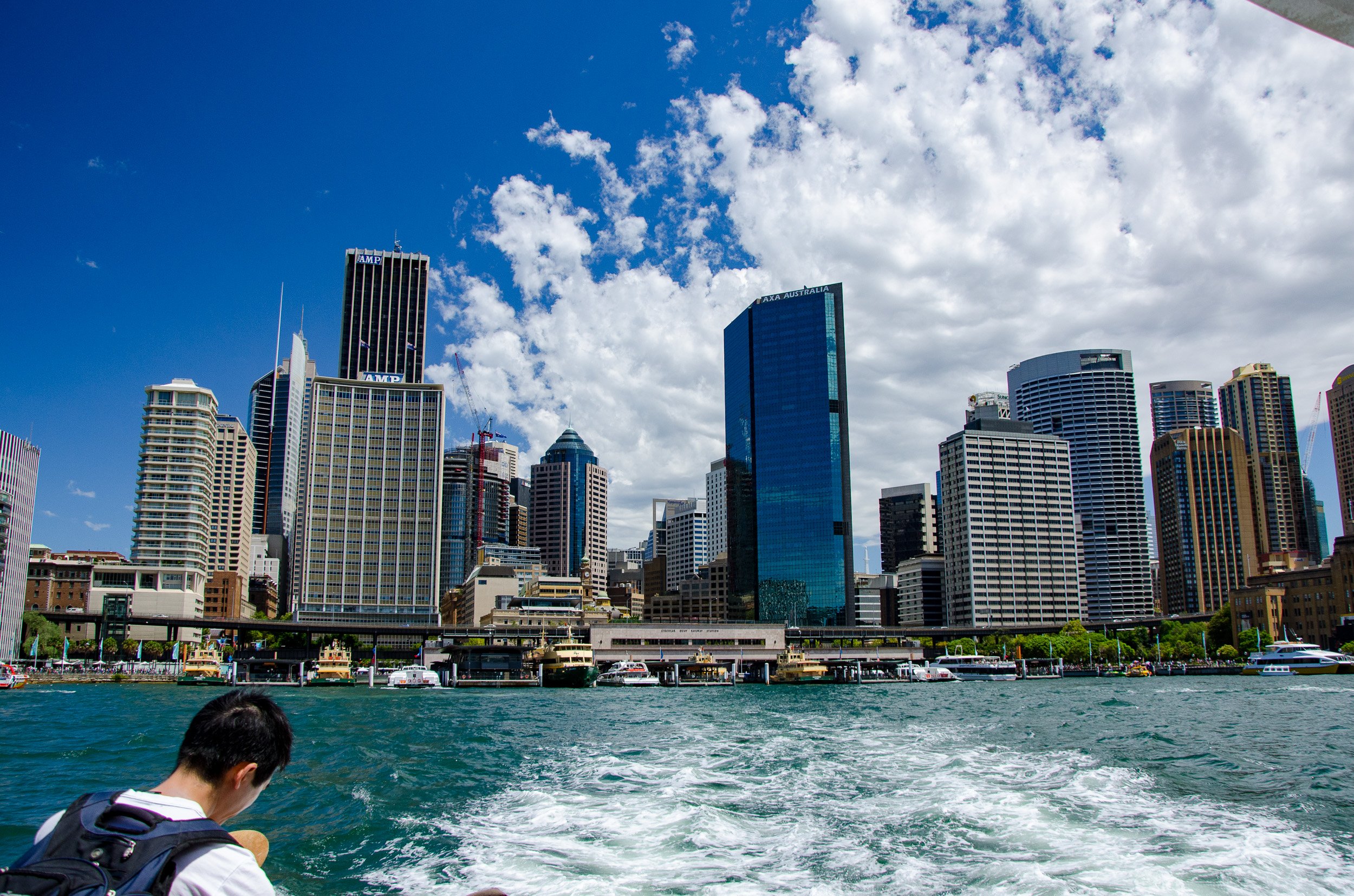 Ferry wake and terminal