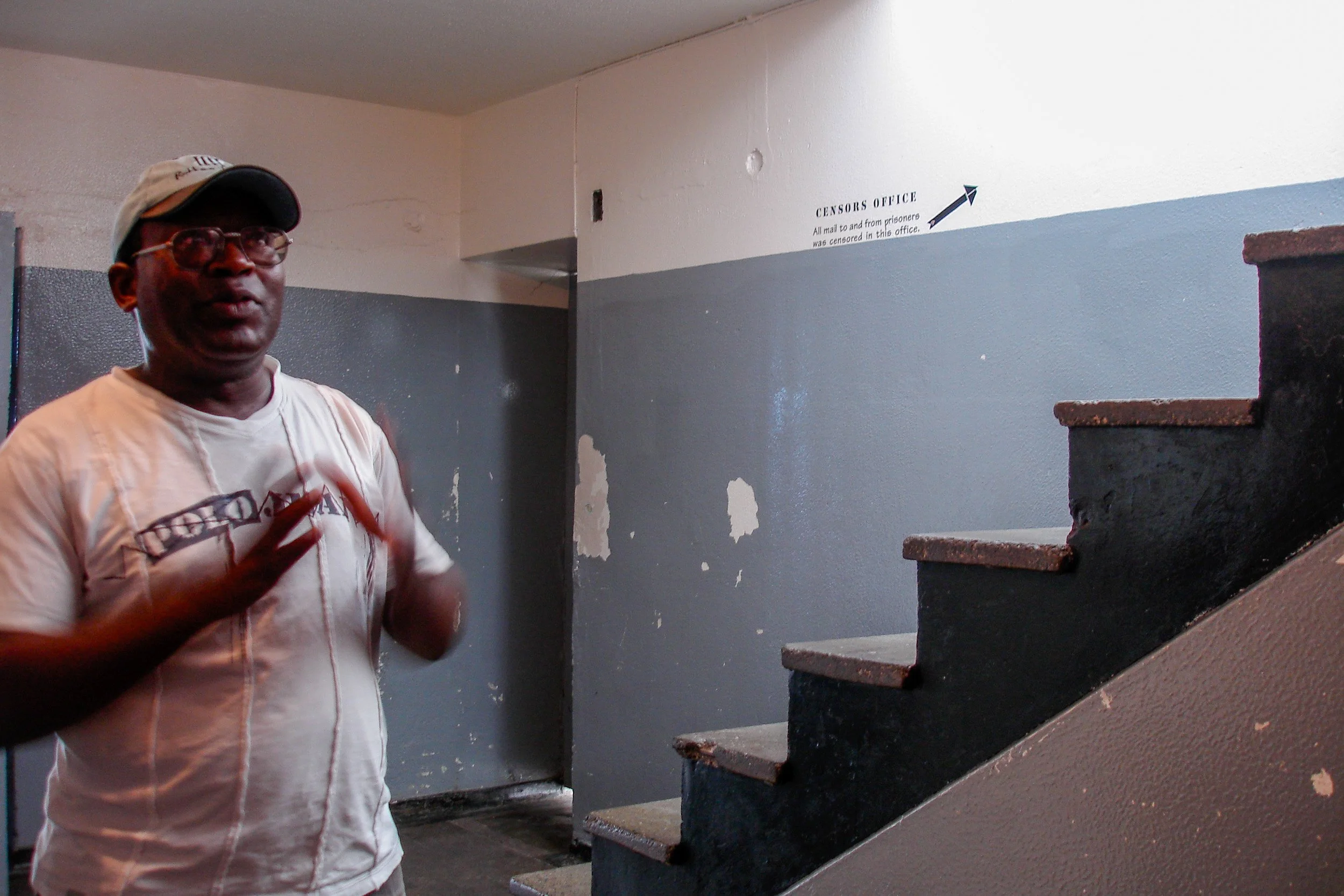 Robben Island Prison guide. A prison mate of Nelson Mandela