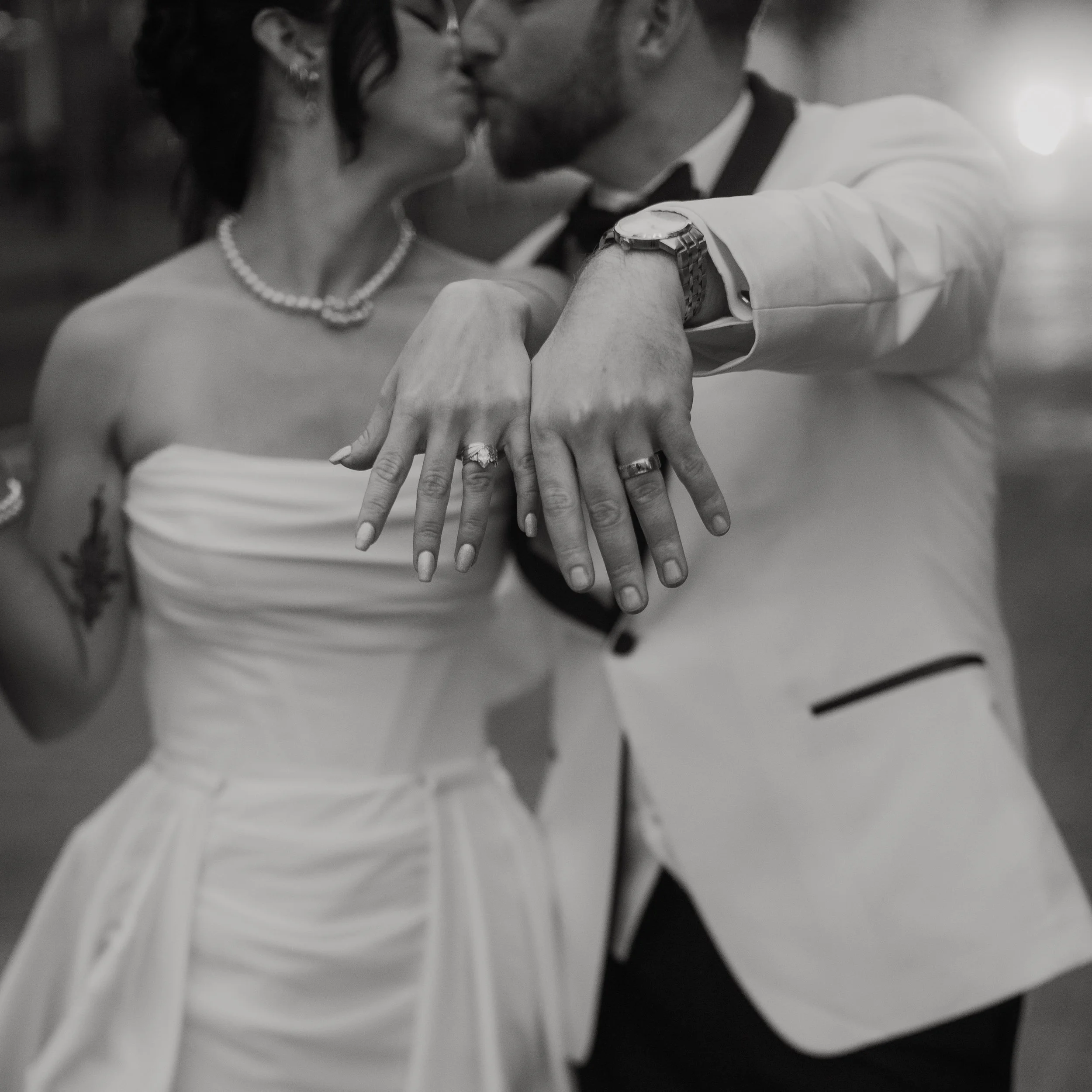 His and hers wedding bands. Congratulations to Alex and Kevin! 

photos by @west_is_indigo
