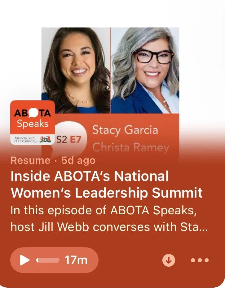 Stacy Garcia Featured on ABOTA Speaks Podcast