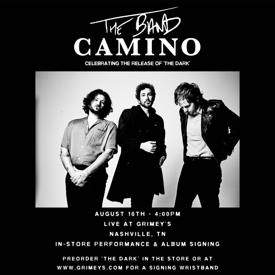 Tag a #TONSmember who needs to go to @thebandcamino x @grimeys on August 16th!! #OtherNashville