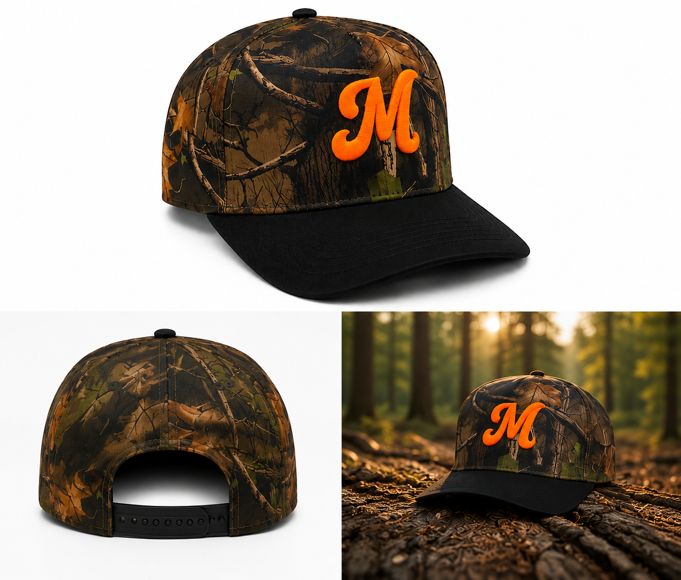 Mulago Highlight Orange Camo Snapback