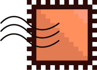 Pixelated image of a piece of paper with lines and a corner folded, next to a black object resembling a pen or stylus.