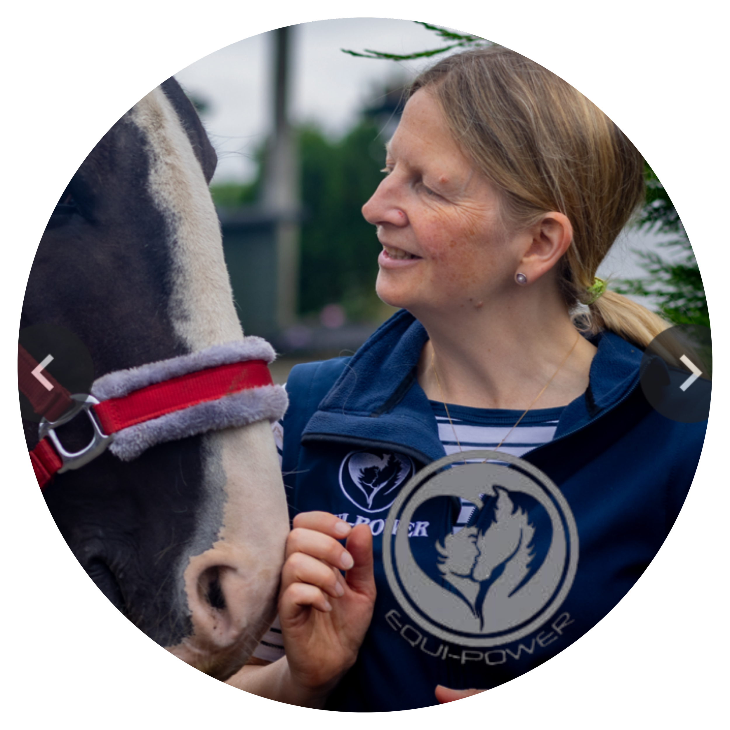 Amanda Namey and the Equi-Power logo