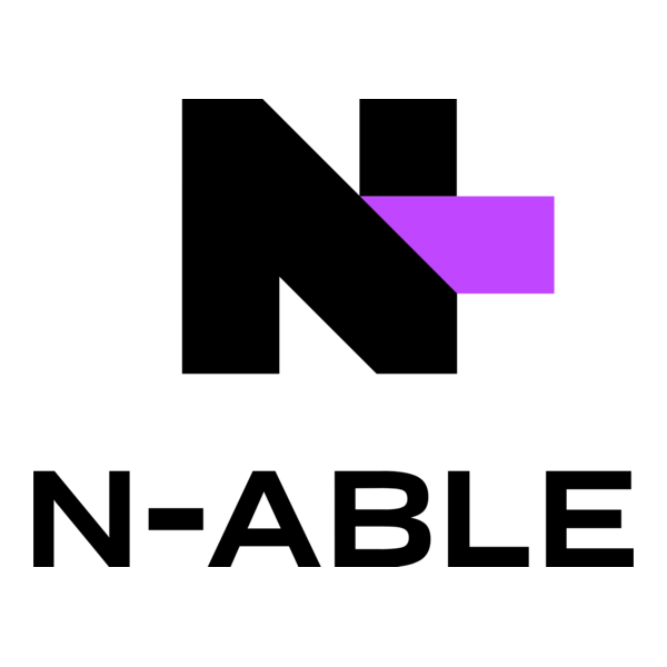N-ABLE logo, black and purple text