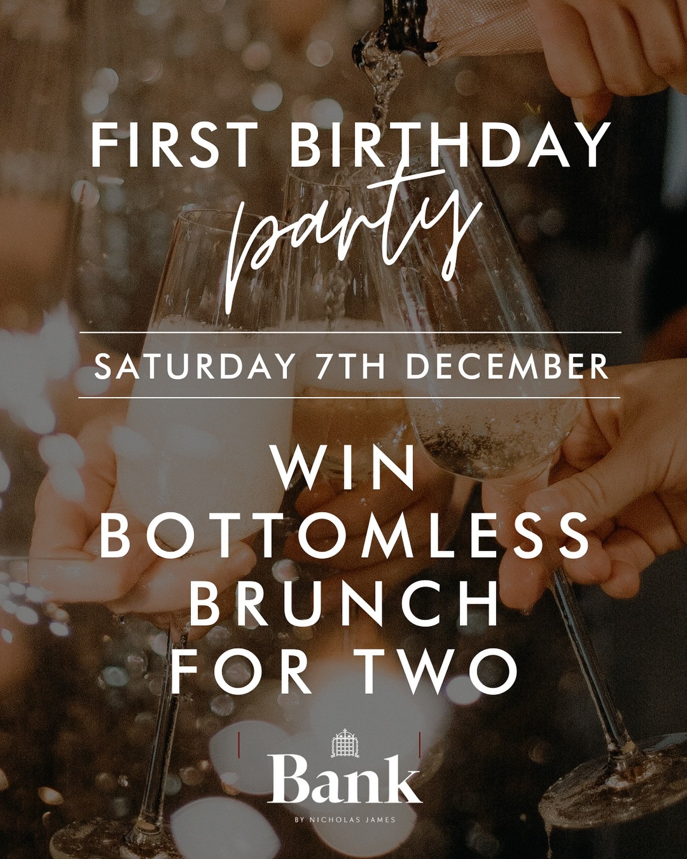 🎉 COMPETITION TIME! 🎉 🥂

To celebrate our First Birthday, we&rsquo;re giving YOU the chance to win Bottomless Brunch for 2 this Saturday, 7th December!

🍴 What&rsquo;s included?
* Appetisers &amp; main course
* Unlimited bottomless mimosas for up