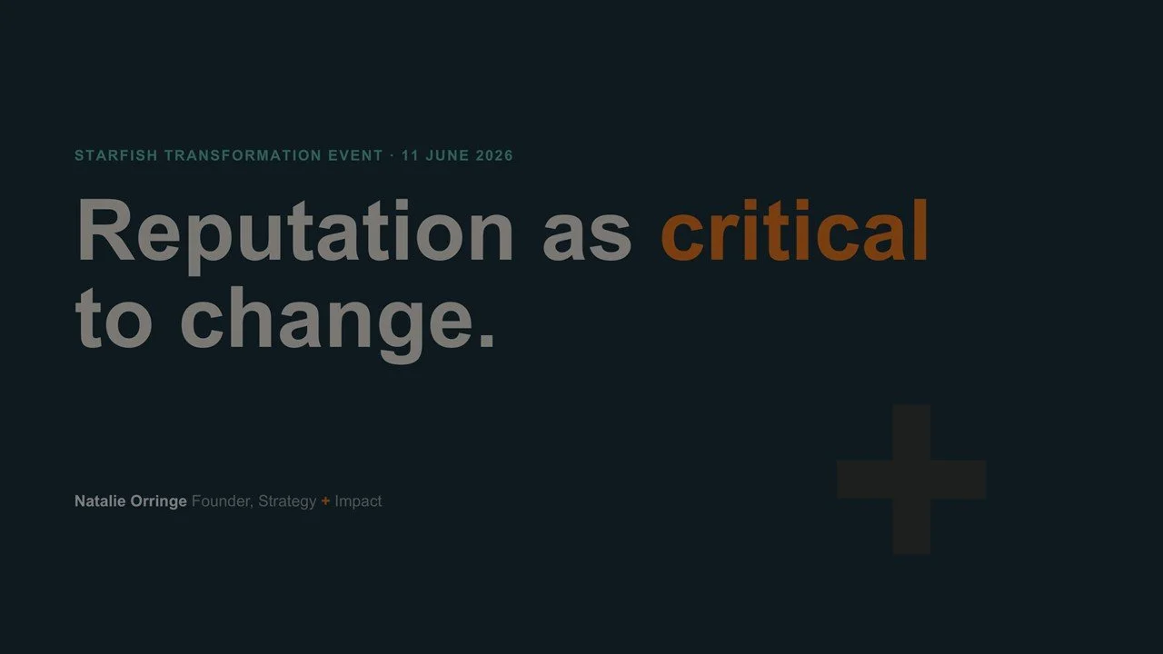 Why reputation is critical to change