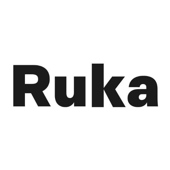 The word 'Ruka' in bold black letters on a white background.