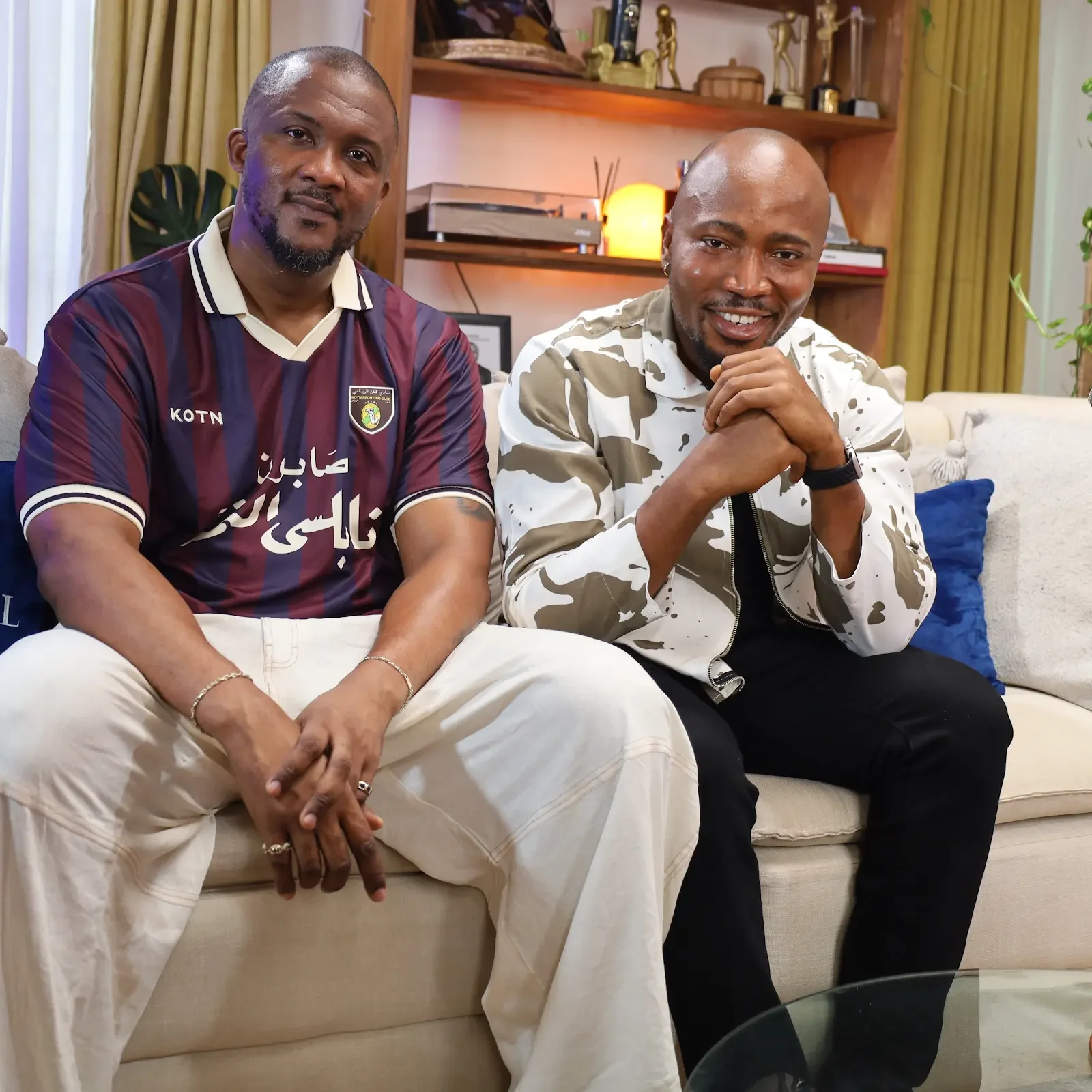Joey Akan on set with Wale 'Tec' Davies
