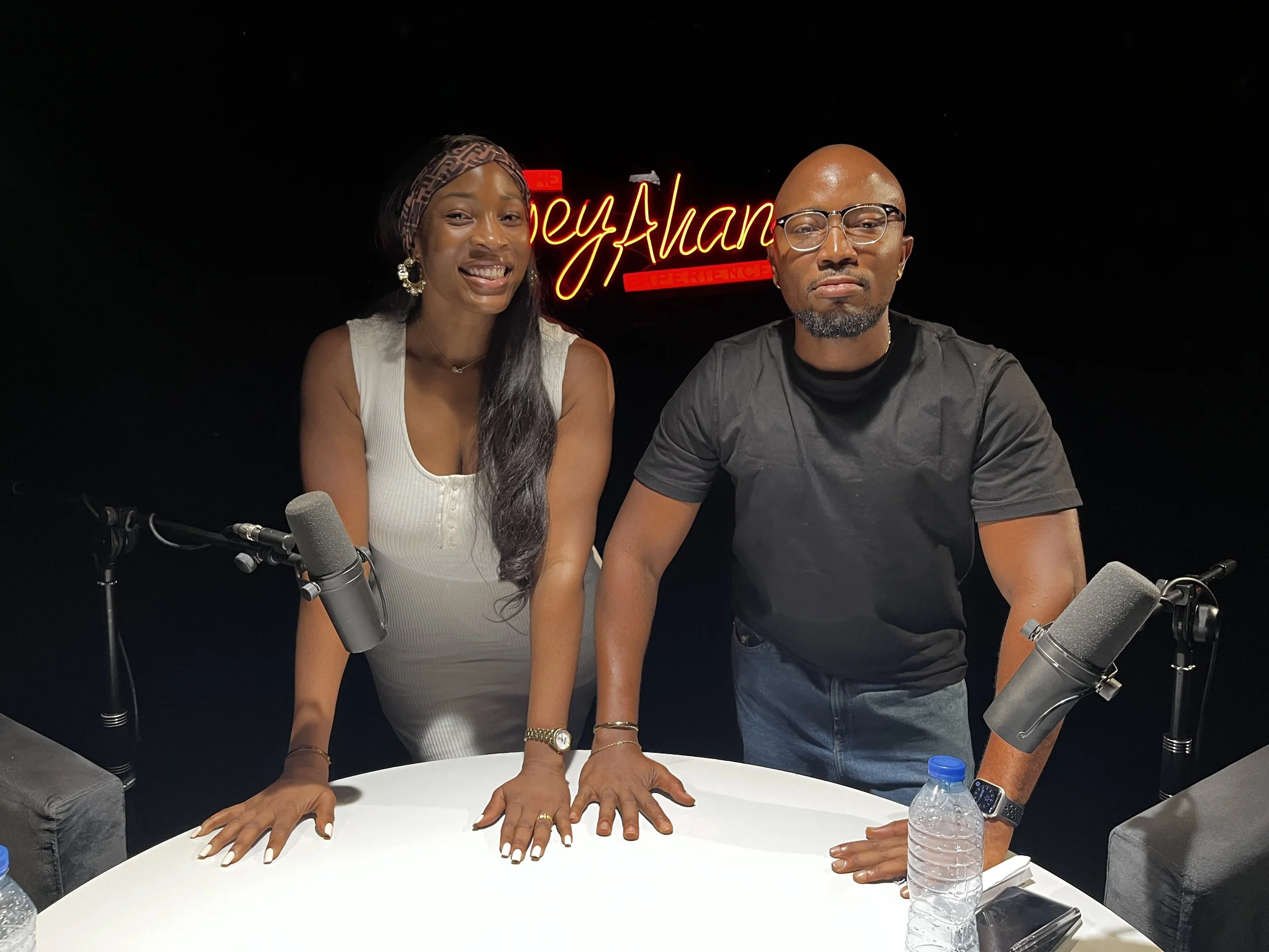 Tope Olowoniyan (Nigerian Actress and FIlmmaker) and The Joey Akan Experience host, Joey Akan