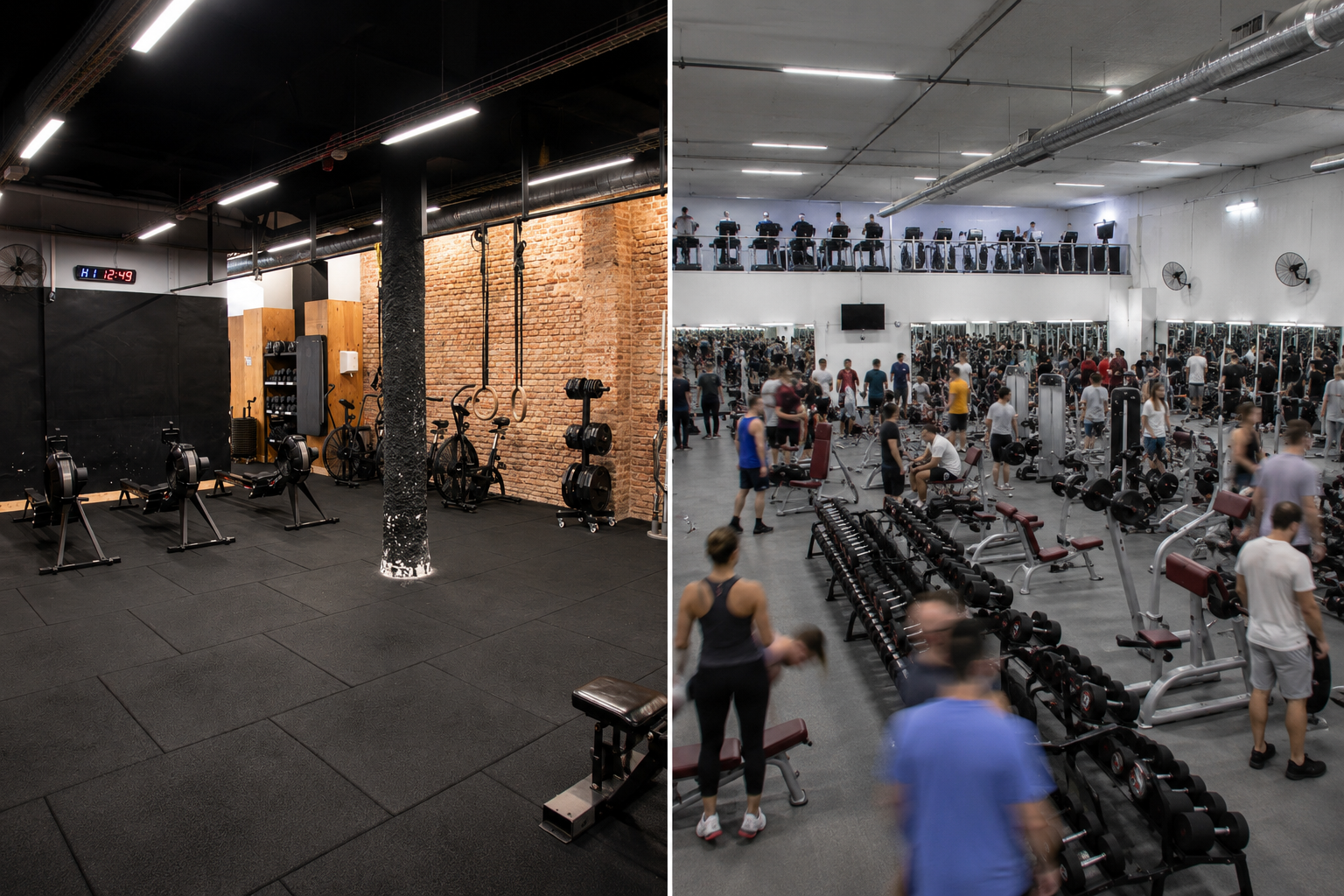 Gimnasio boutique vs. gimnasio convencional: diferencias reales