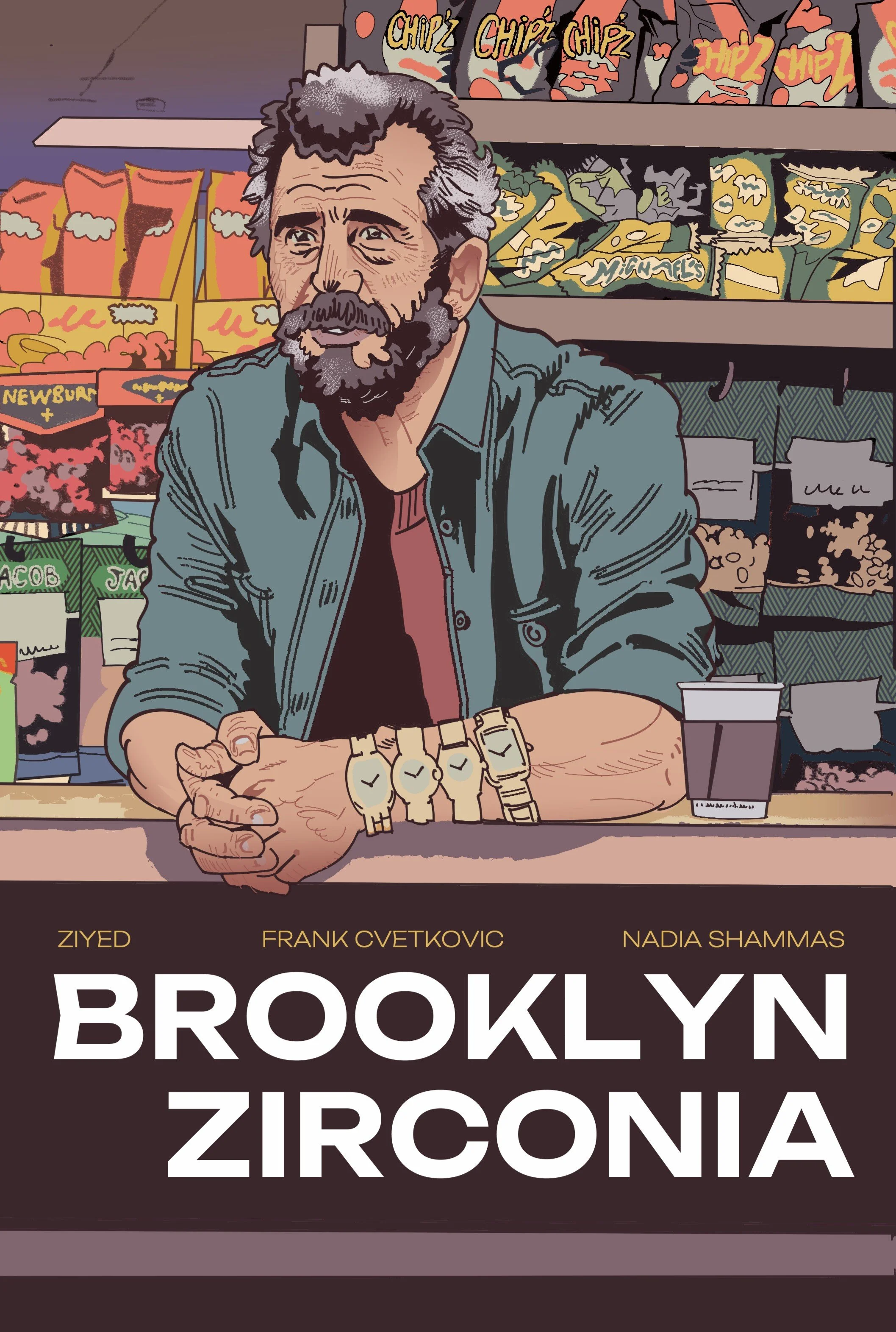Chip Zdarsky's NEWBURN backup story: Brooklyn Zirconia is a detective story about familial cycles, crime, and some really shady ahmos. Story by Nadia Shammas.