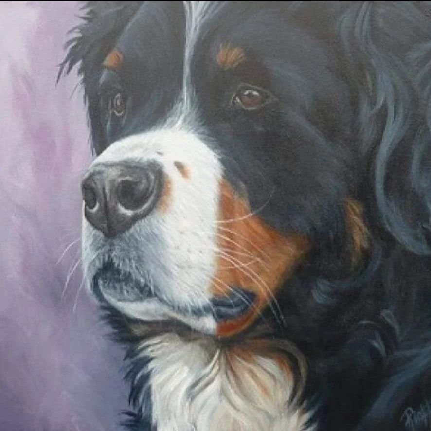 Acrylverf op doek 50x60cm.
Niet meer in mijn bezit.