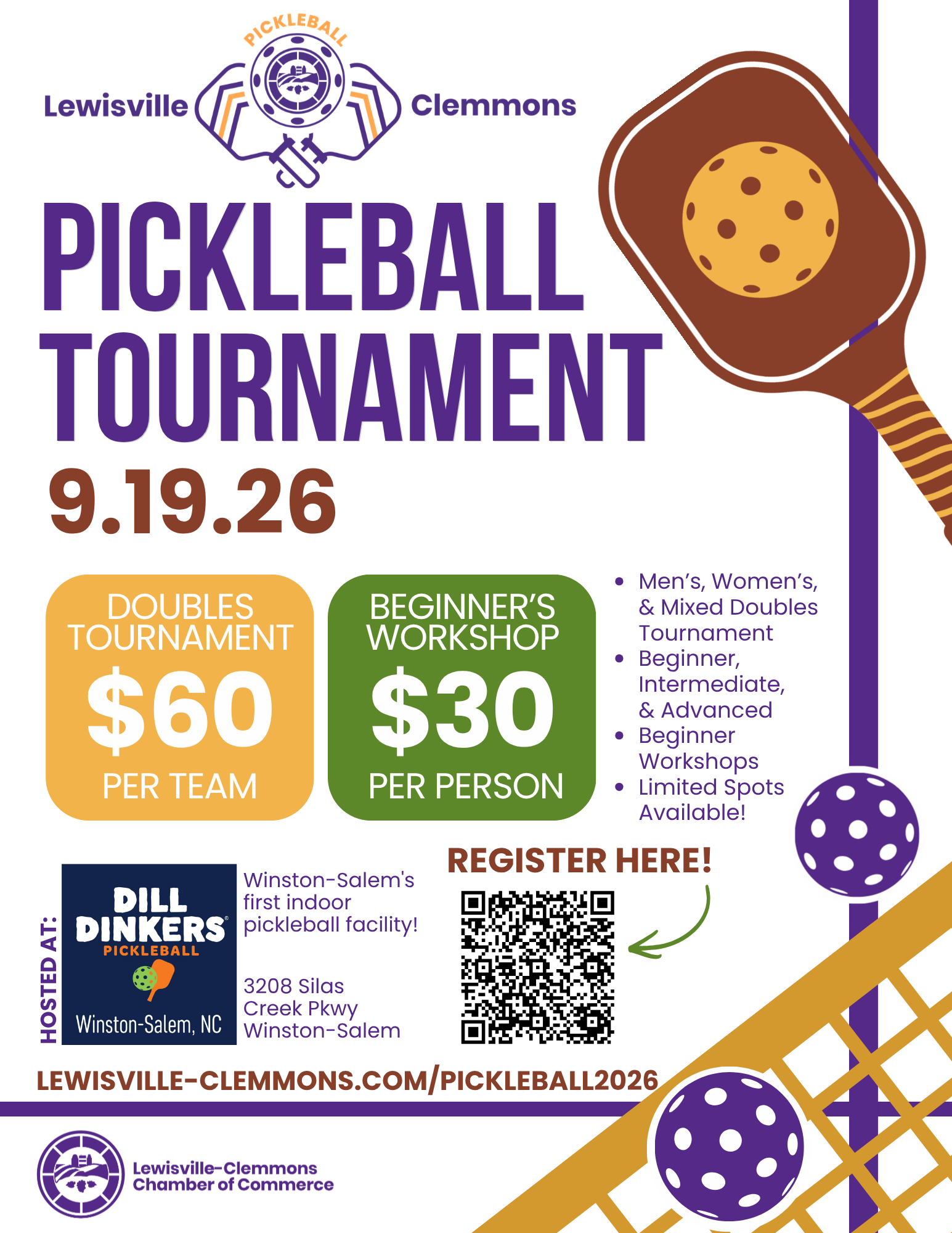 Lewisville-Clemmons Pickleball Tournament with Dill Dinkers