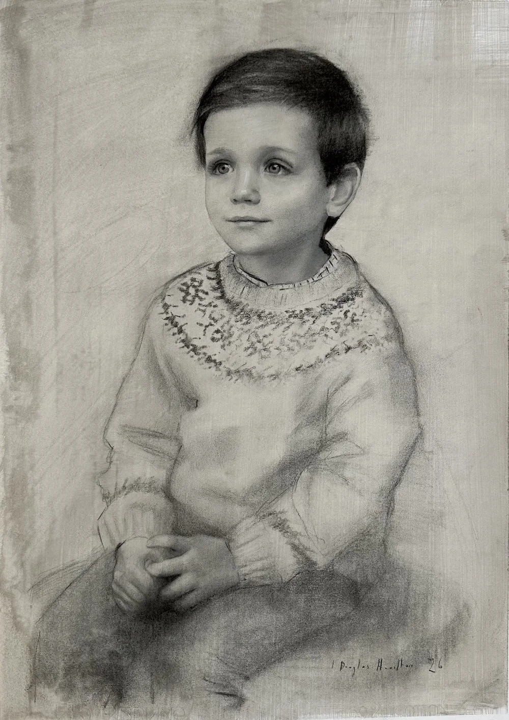 Isabel Douglas-Hamilton Half Length, Mixed Media, 50 x 70