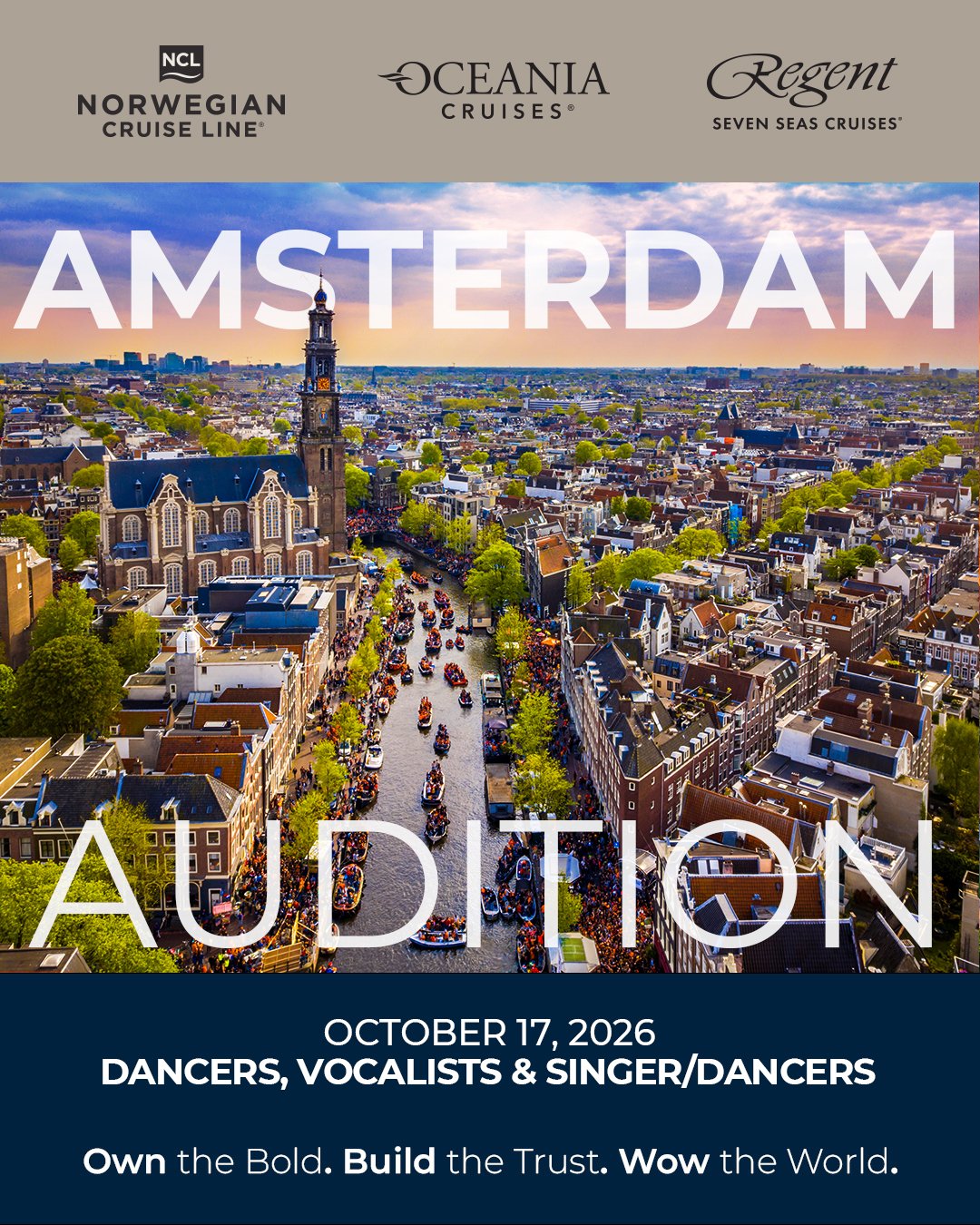 NCLH Shows and Experiences - DANCE and vocal auditIONS - AMSTERDAM