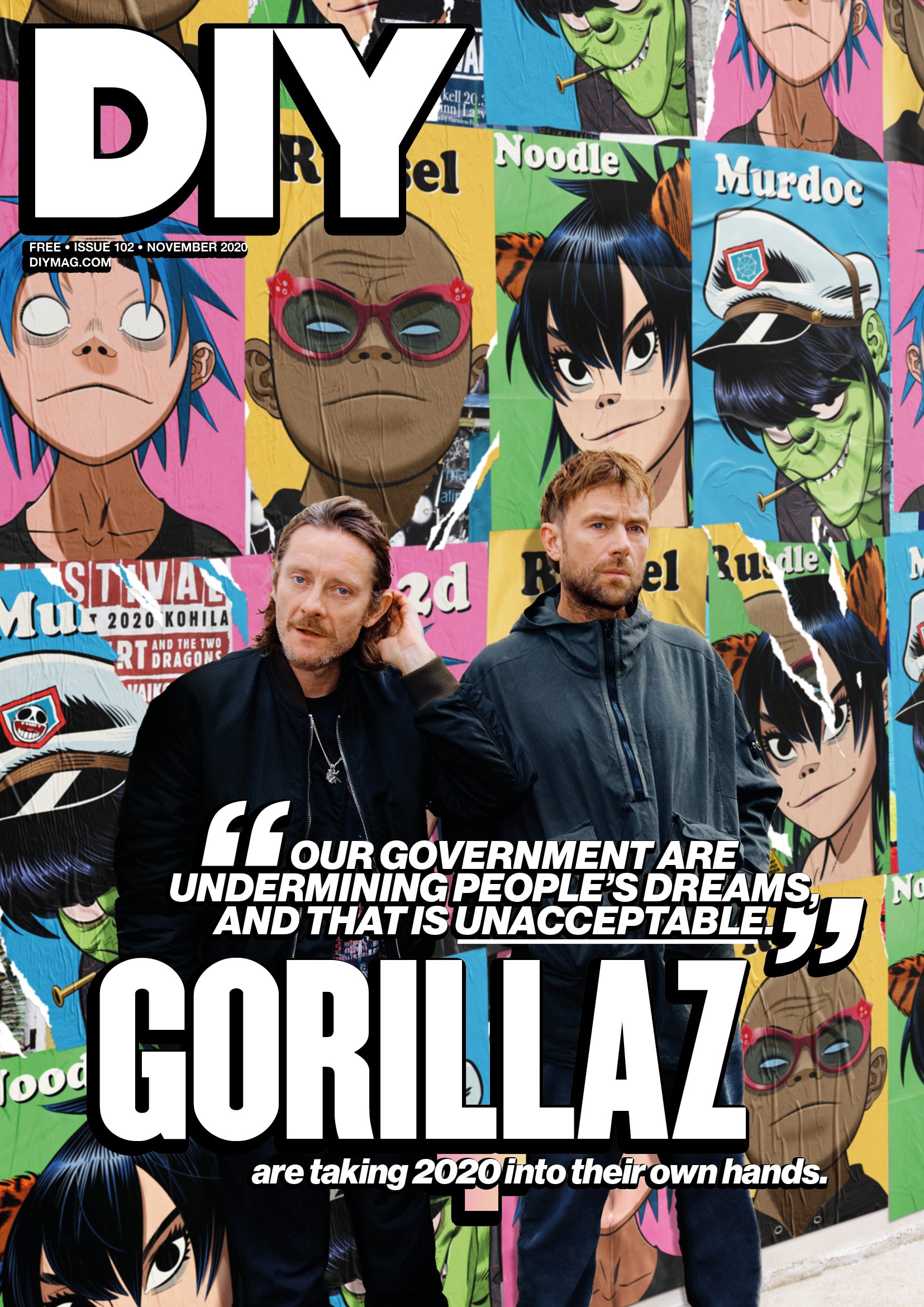 GORILLAZ FOR DIY MAG