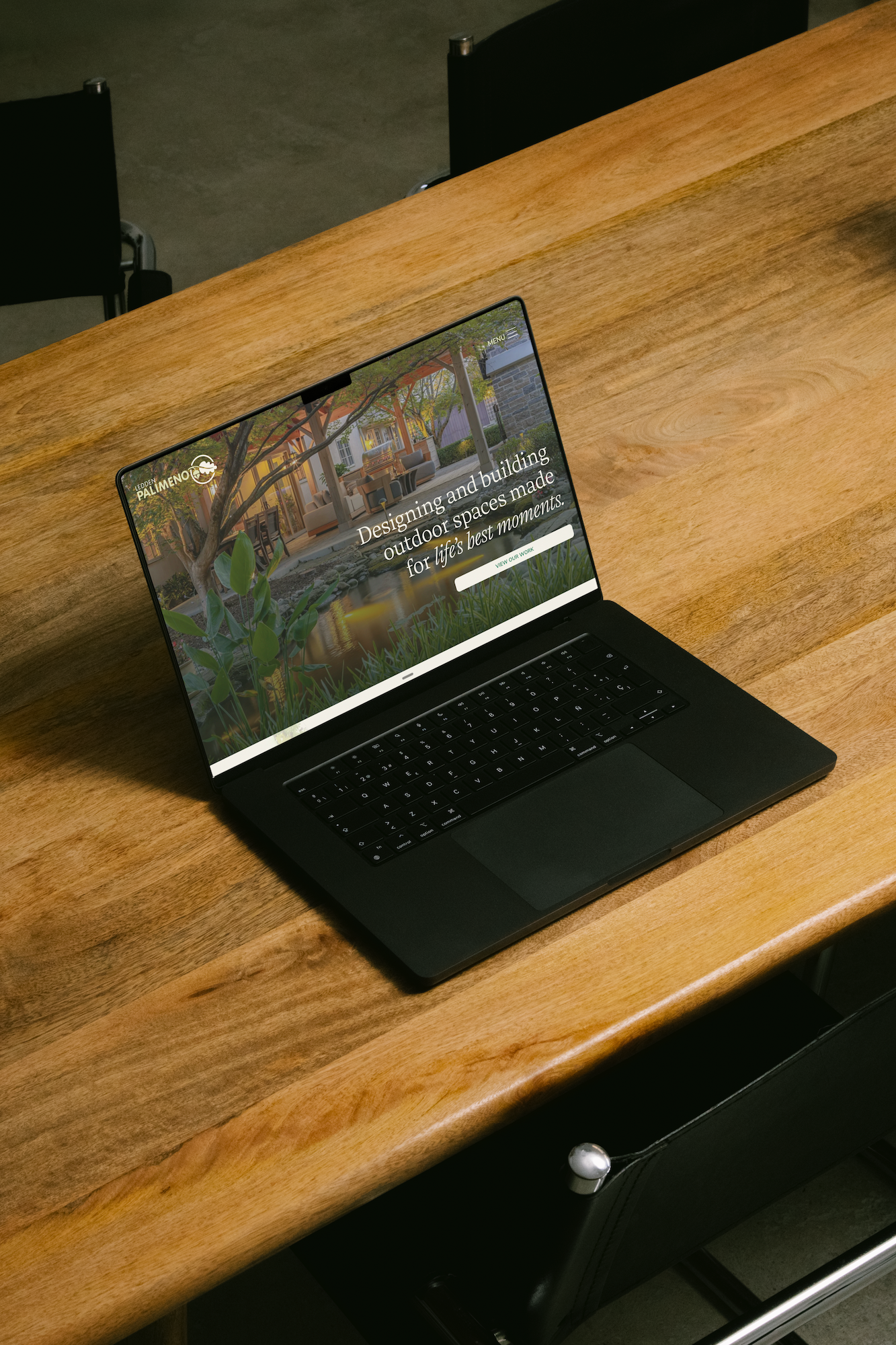 ledden palimeno laptop web design by ethos