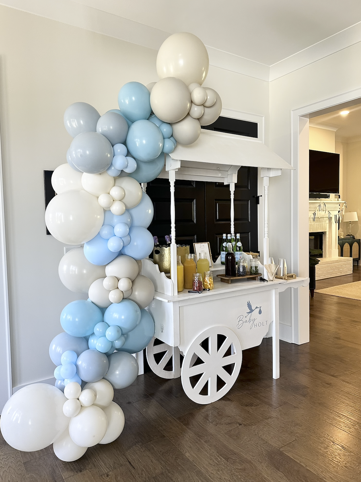 Event cart rental with a drink display