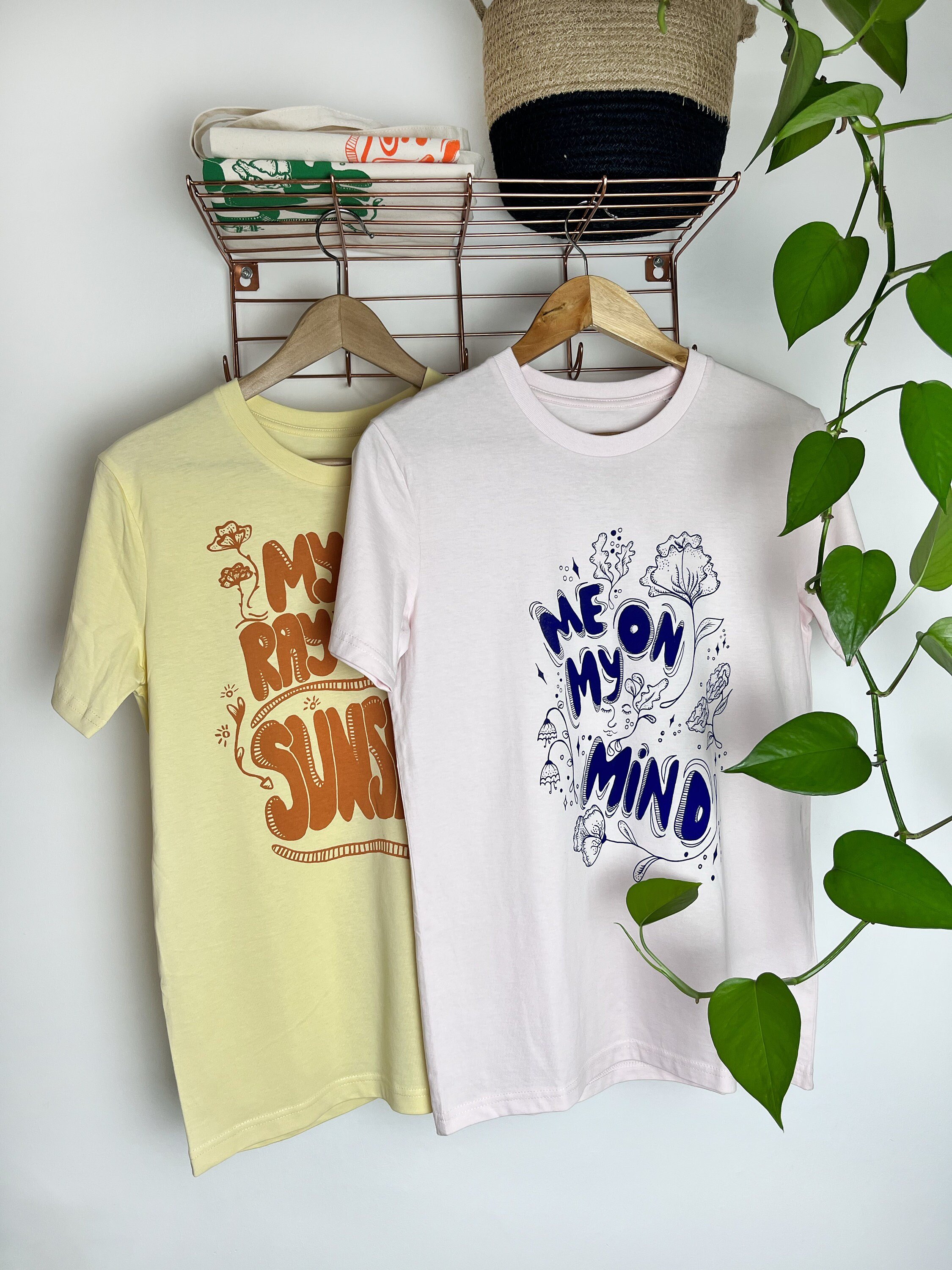 custom printed t shirt with me on my mind printed on the front
