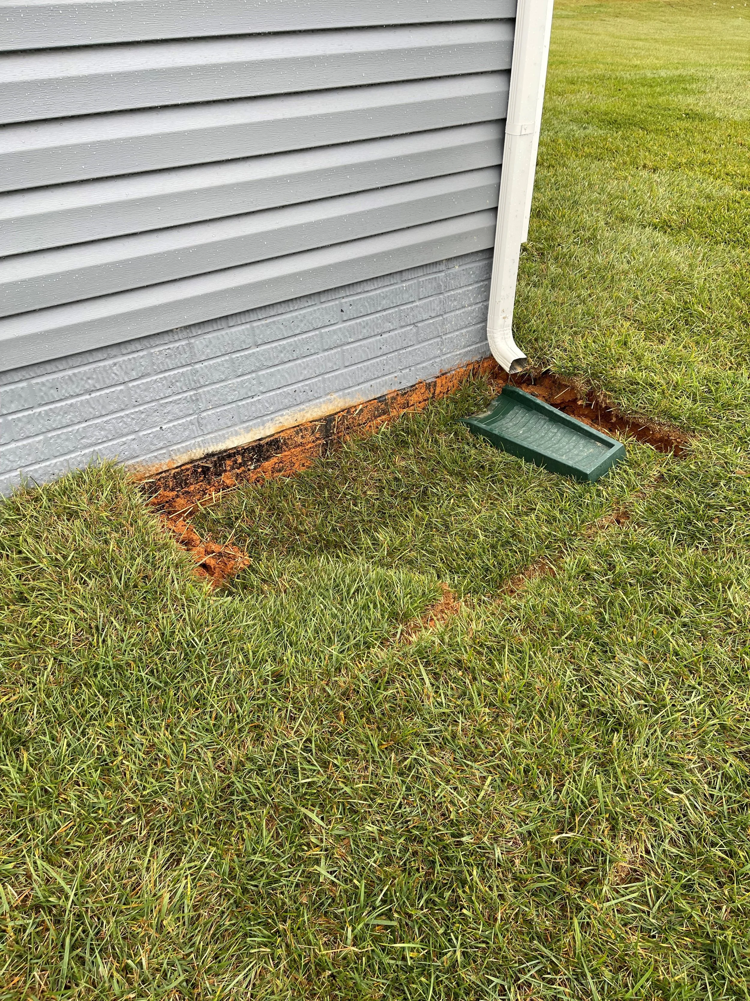 Sinkhole #1 on back right side of home
